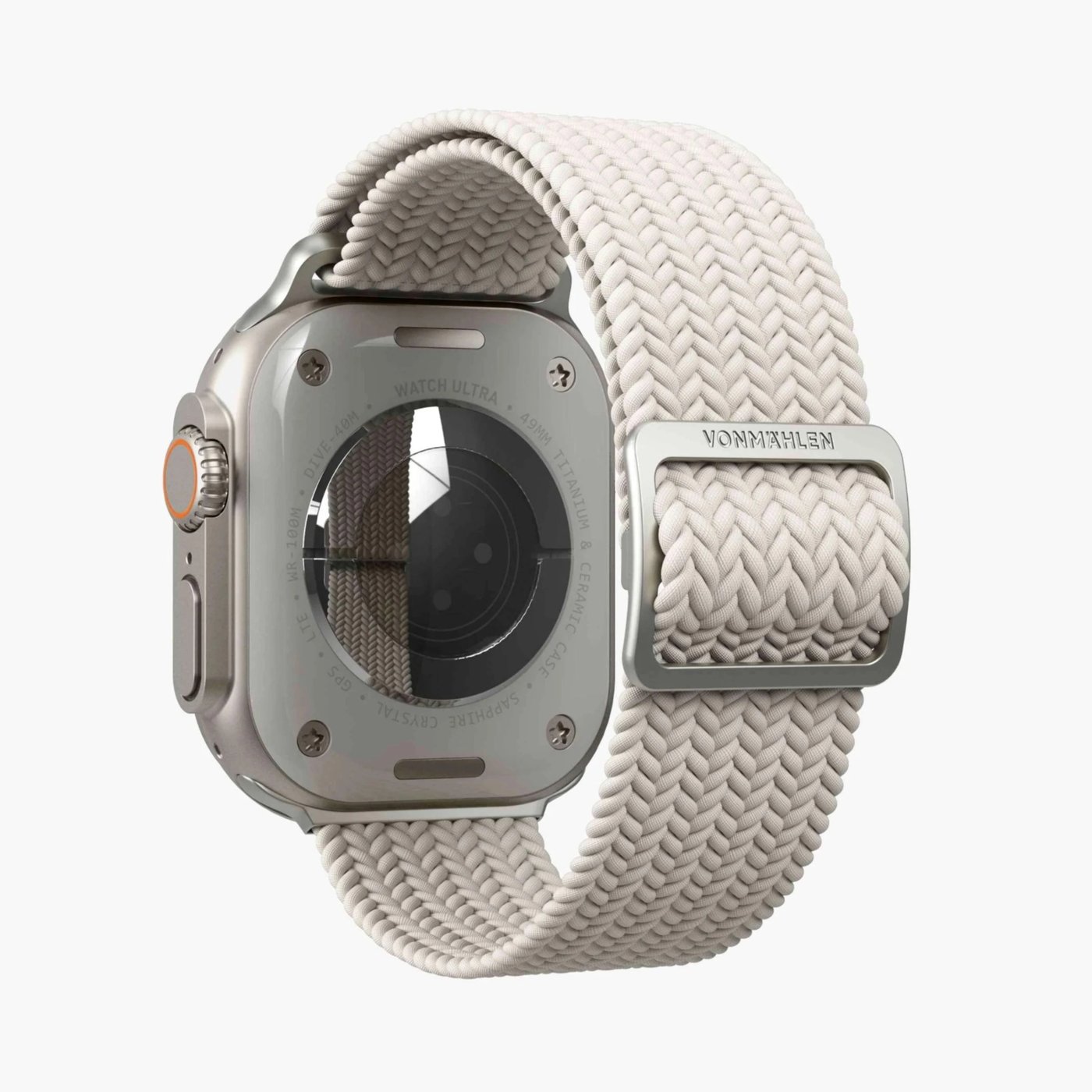Vonmählen Woven Loop flätat armband till Apple Watch Cream