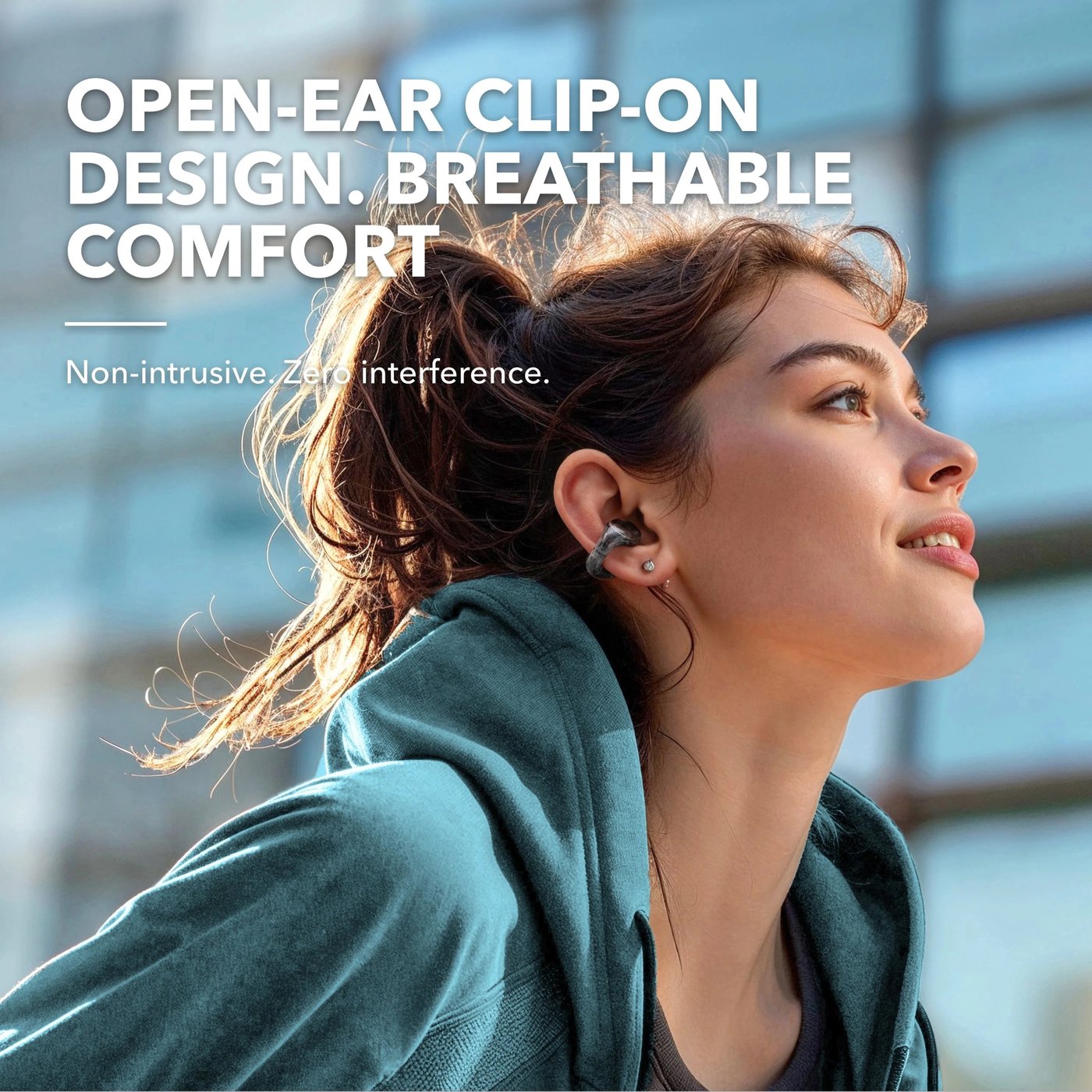 Soundcore C30i open ear-hodetelefoner med clip-on-design Svart