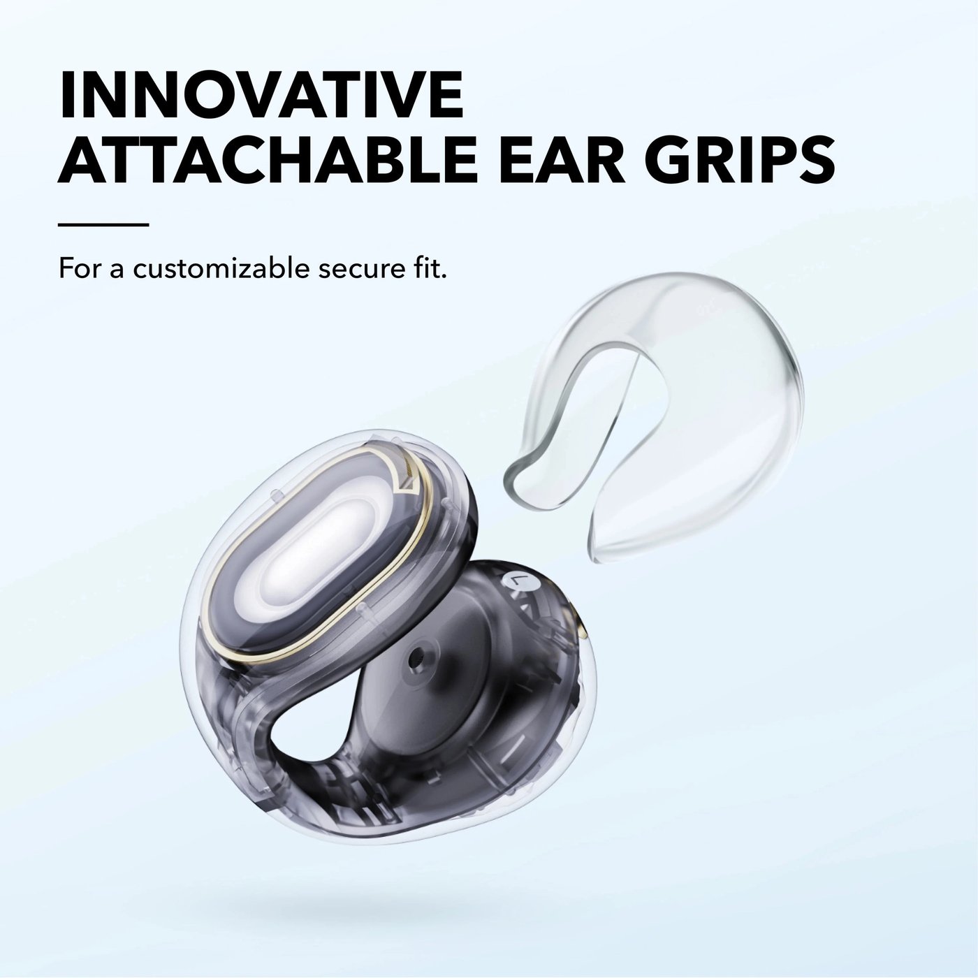 Soundcore C30i open ear-hodetelefoner med clip-on-design Svart