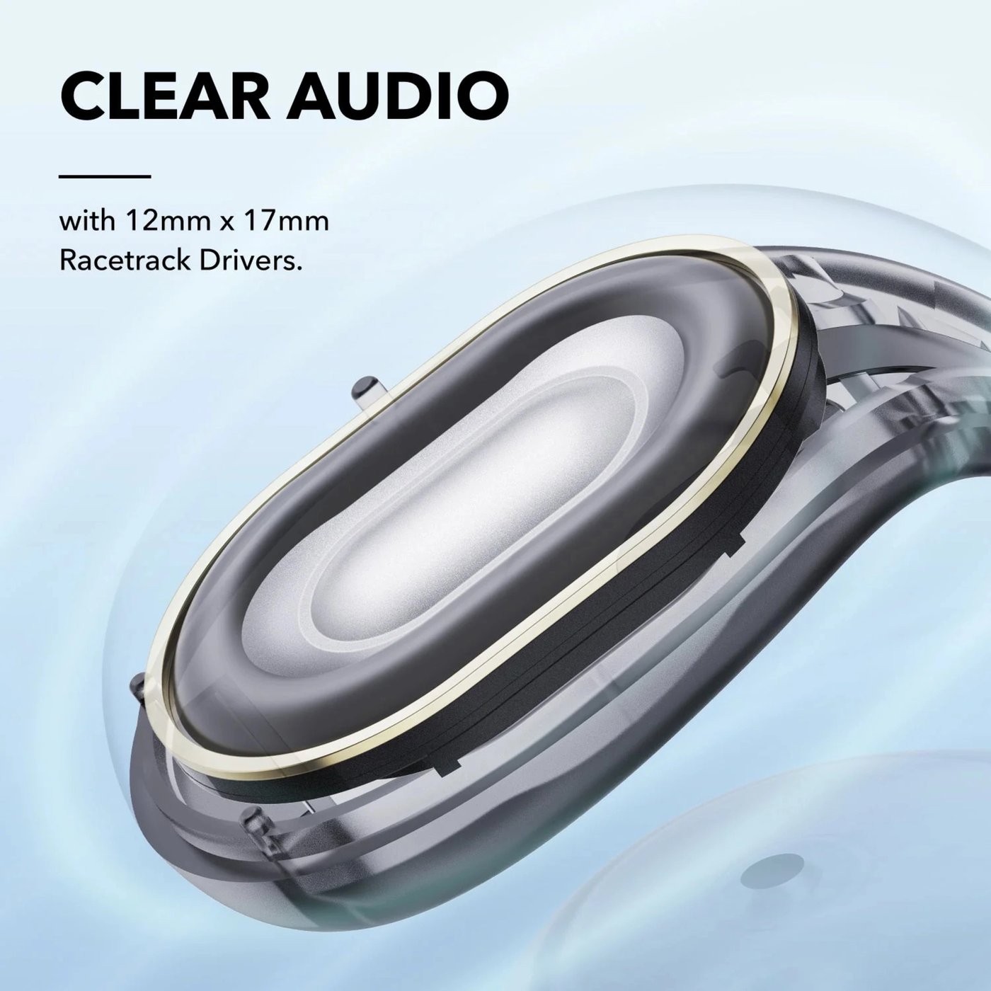 Soundcore C30i open ear-hodetelefoner med clip-on-design Svart