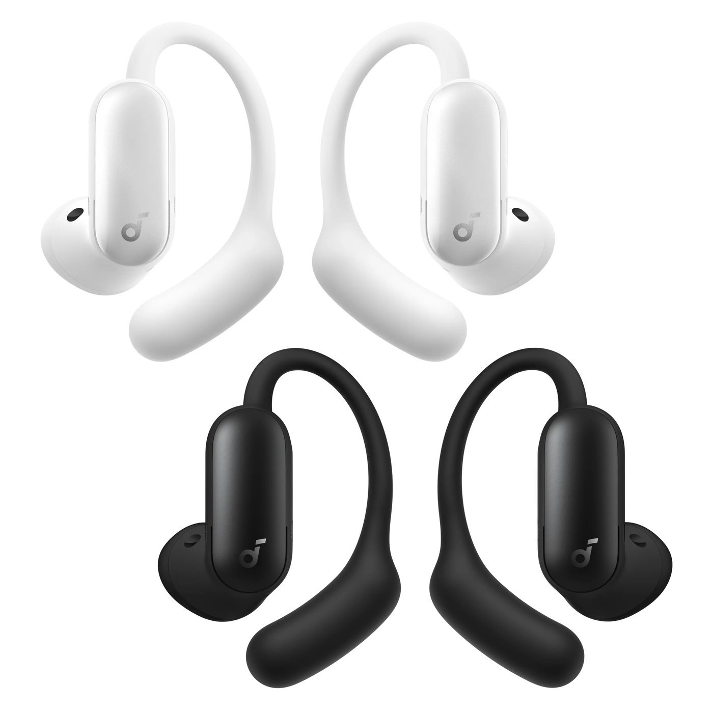 Soundcore AeroFit 2 Pro open ear-hodetelefoner med støyreduksjon Hvit