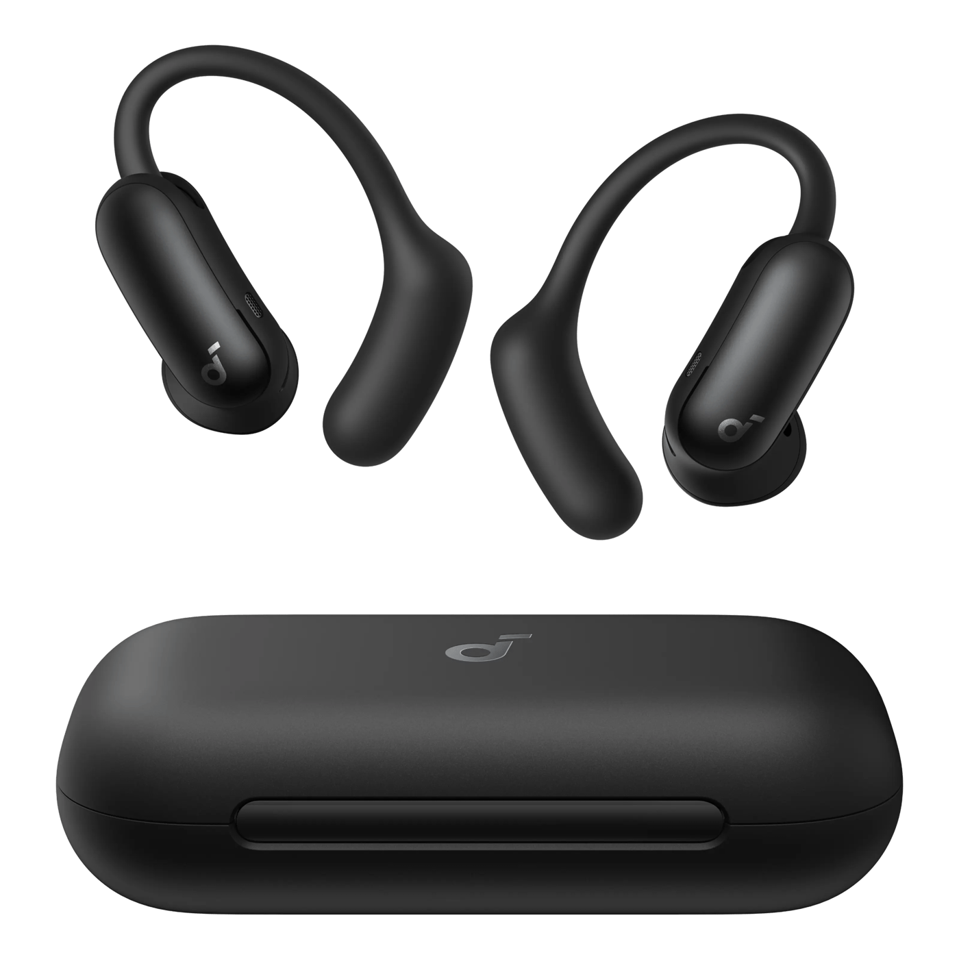 Soundcore AeroFit 2 Pro open ear-hörlurar med brusreducering Svart