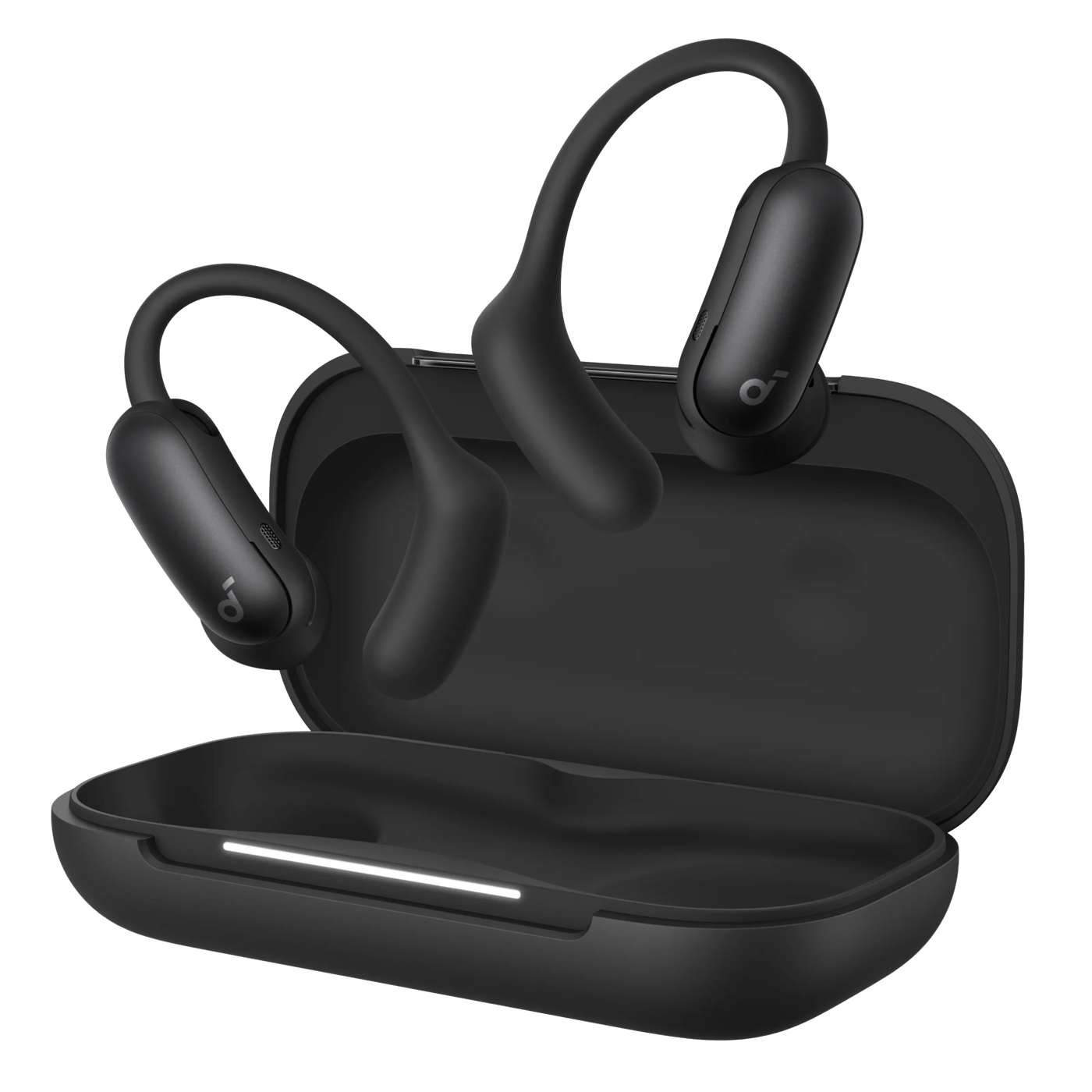 Soundcore AeroFit 2 Pro open ear-hodetelefoner med støyreduksjon Svart