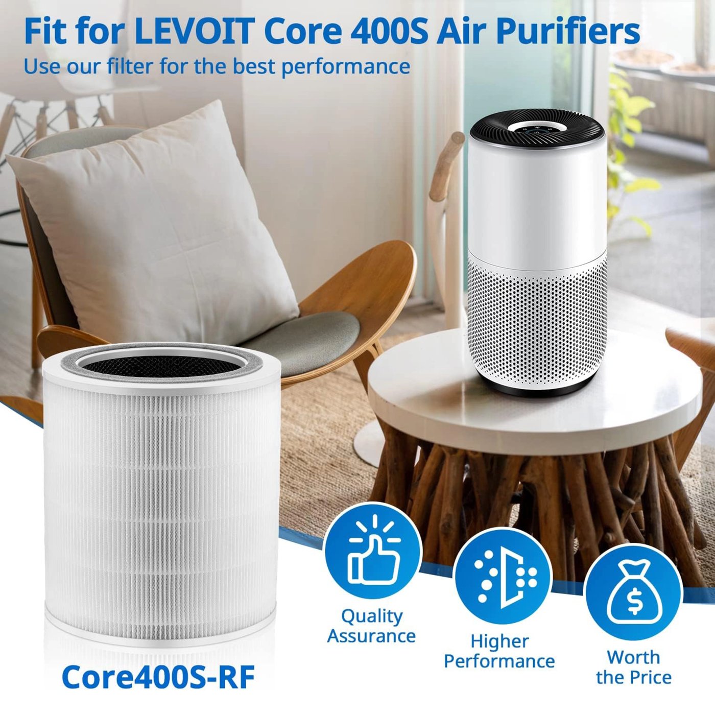 Levoit Core 400S 3-stegsfilter