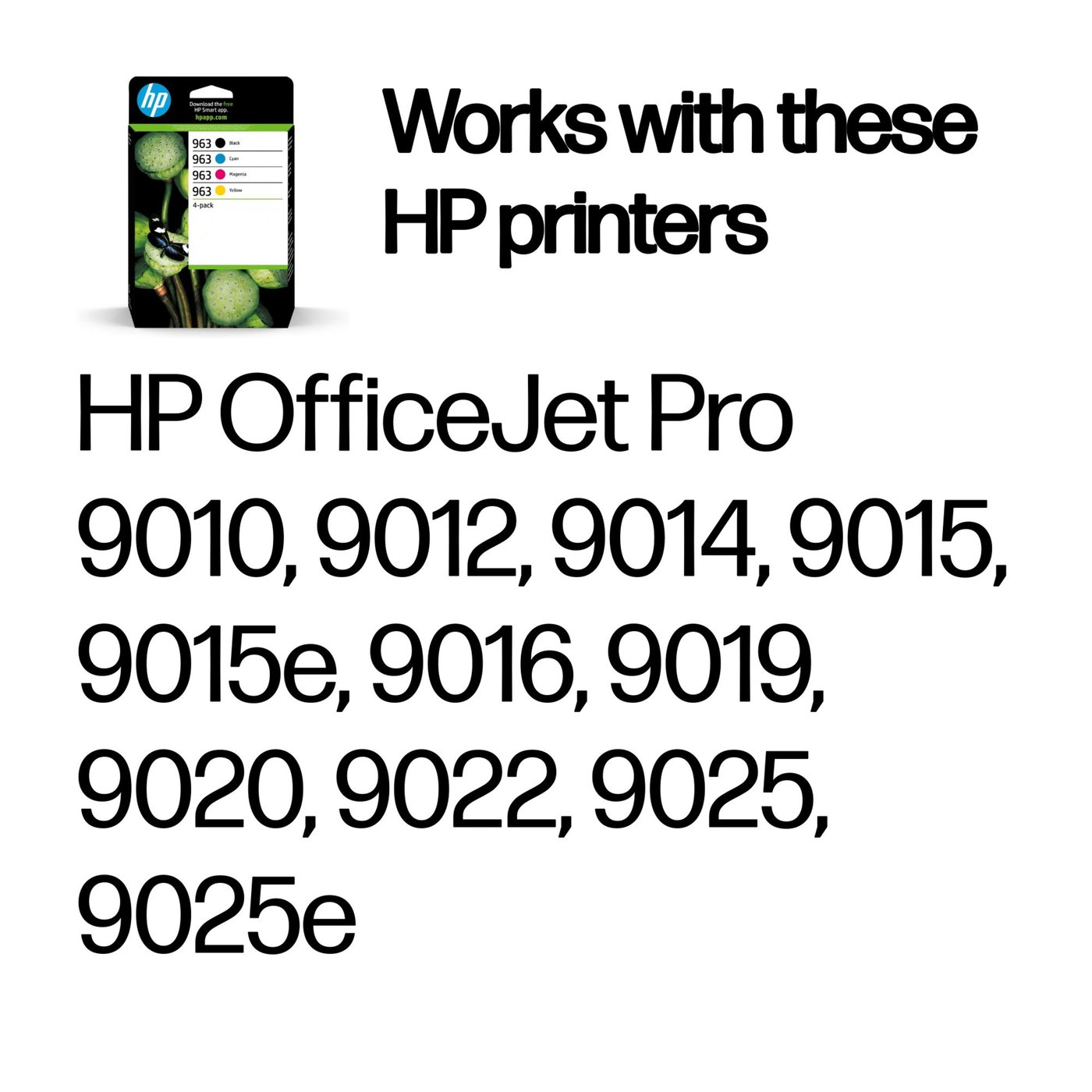 HP 963 Blekkpatroner 4-pk.