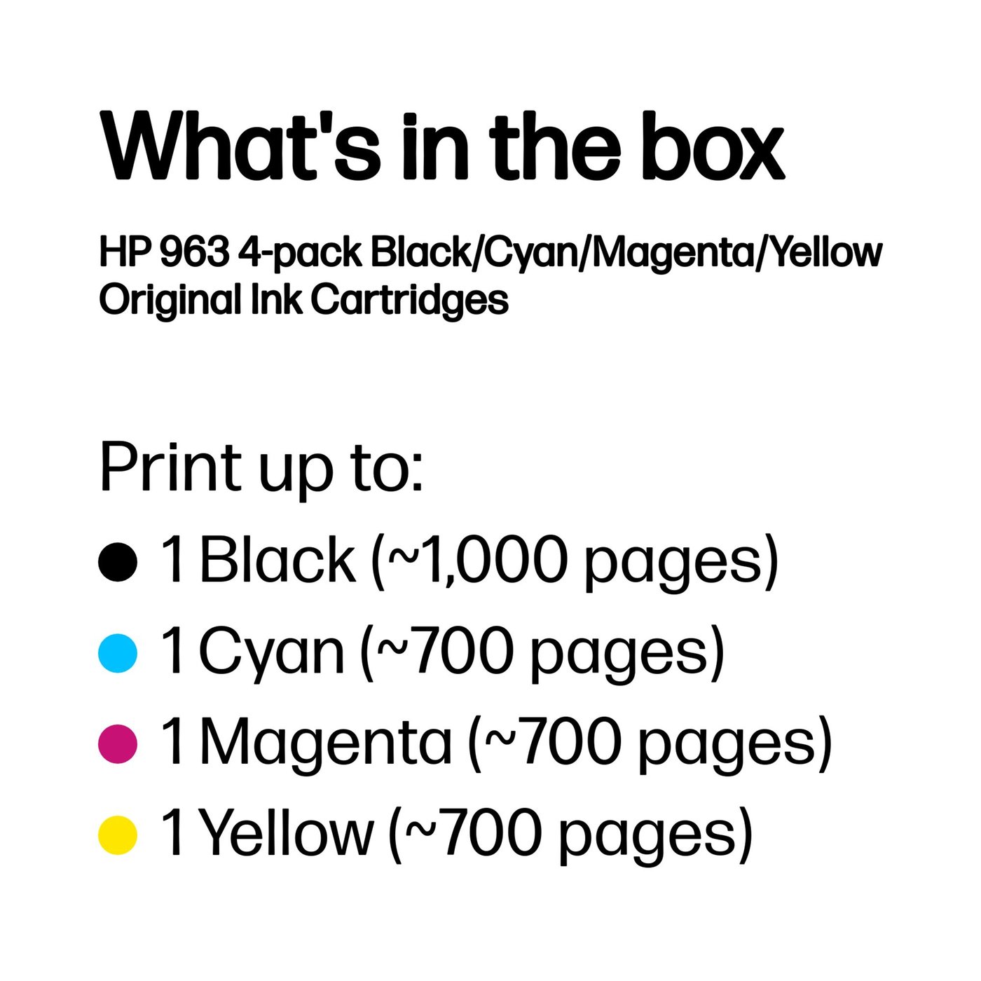 HP 963 Blekkpatroner 4-pk.