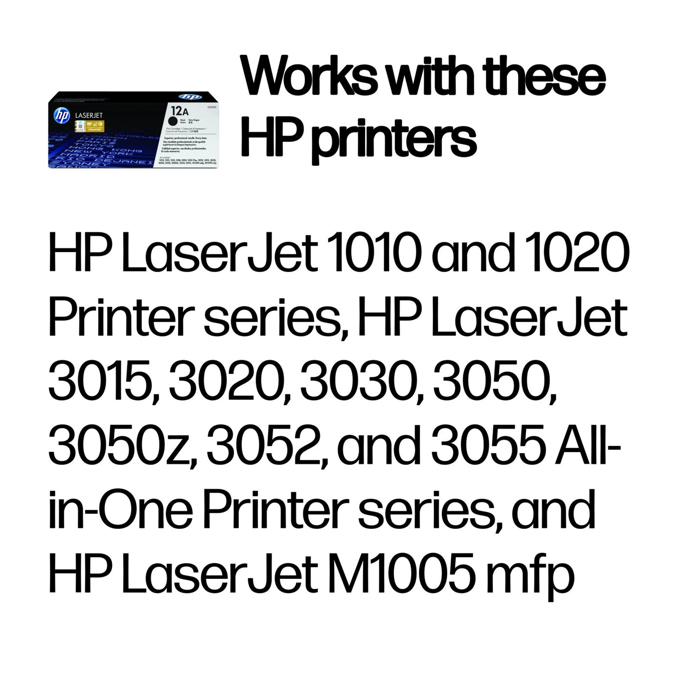 HP Toner 12A Svart