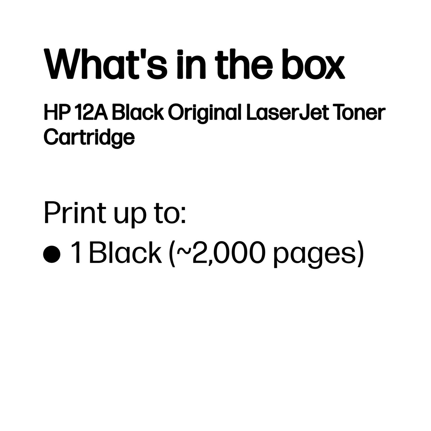 HP Toner 12A Svart