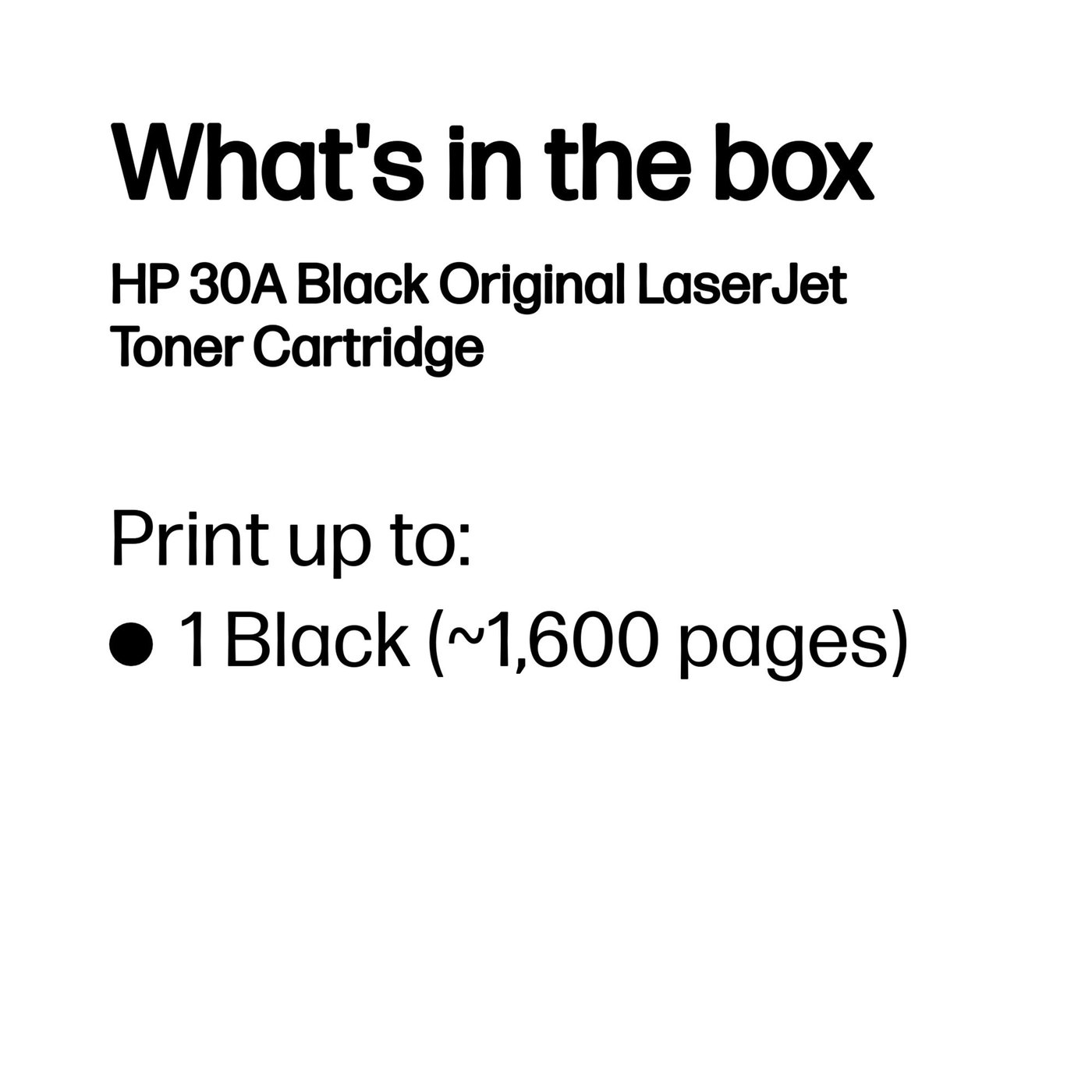 HP Toner 30A Svart