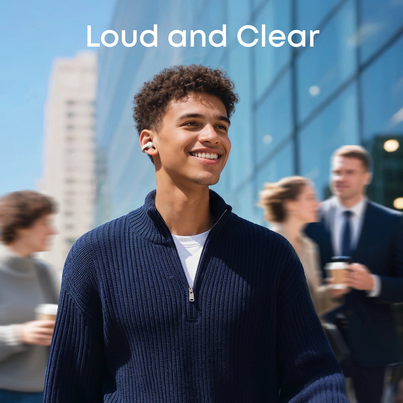 Soundcore C50i trådløse open ear-hodetelefoner Hvit