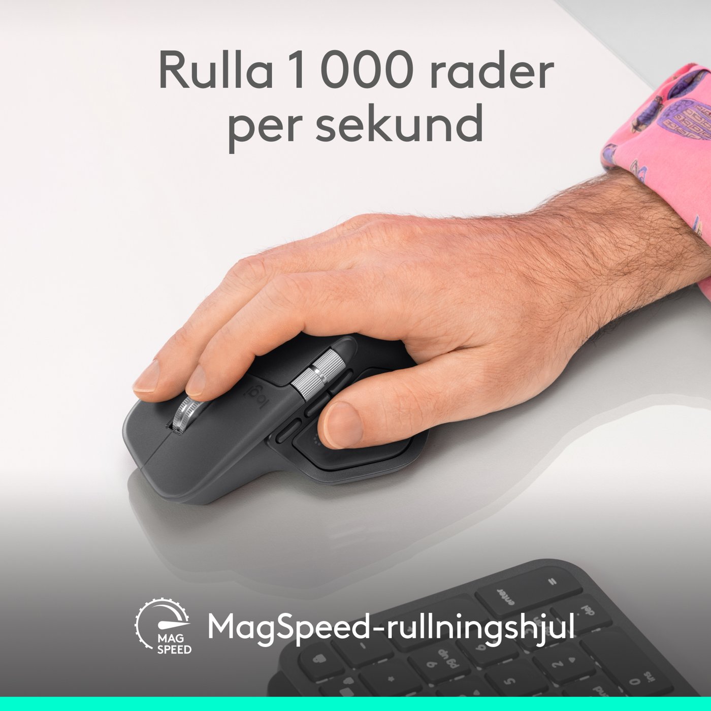 Logitech MX Master 4 Trådlös ergonomisk datormus Graphite