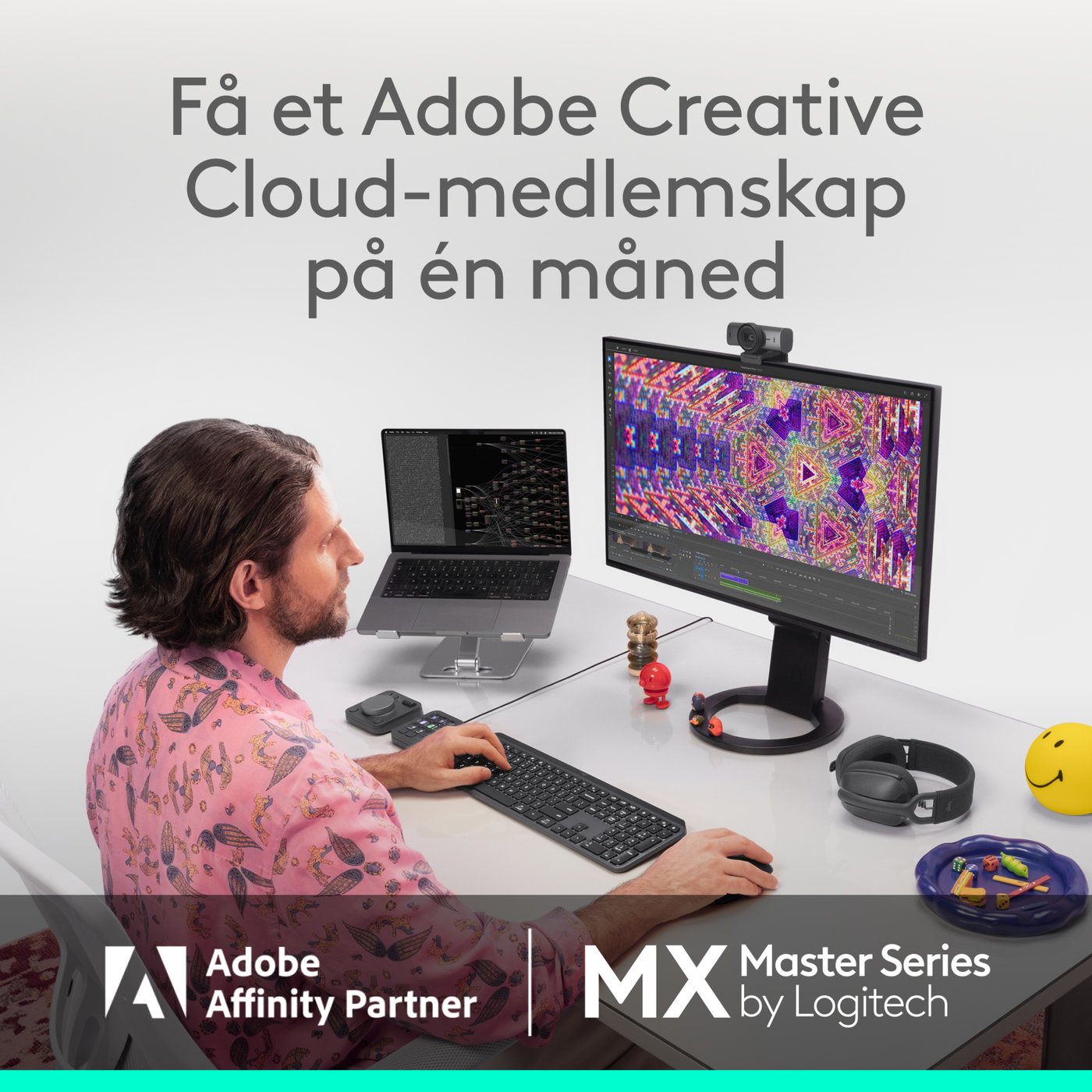 Logitech MX Master 4 Trådløs ergonomisk mus Graphite