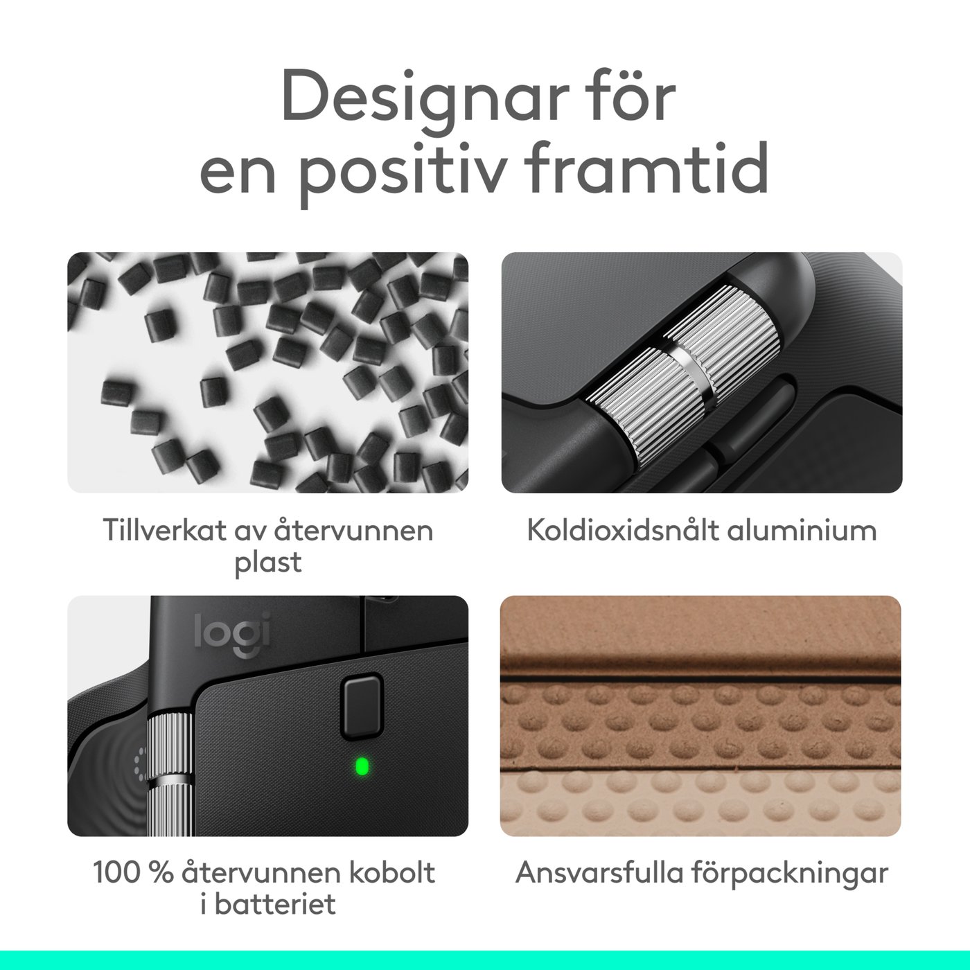 Logitech MX Master 4 Trådlös ergonomisk datormus Graphite