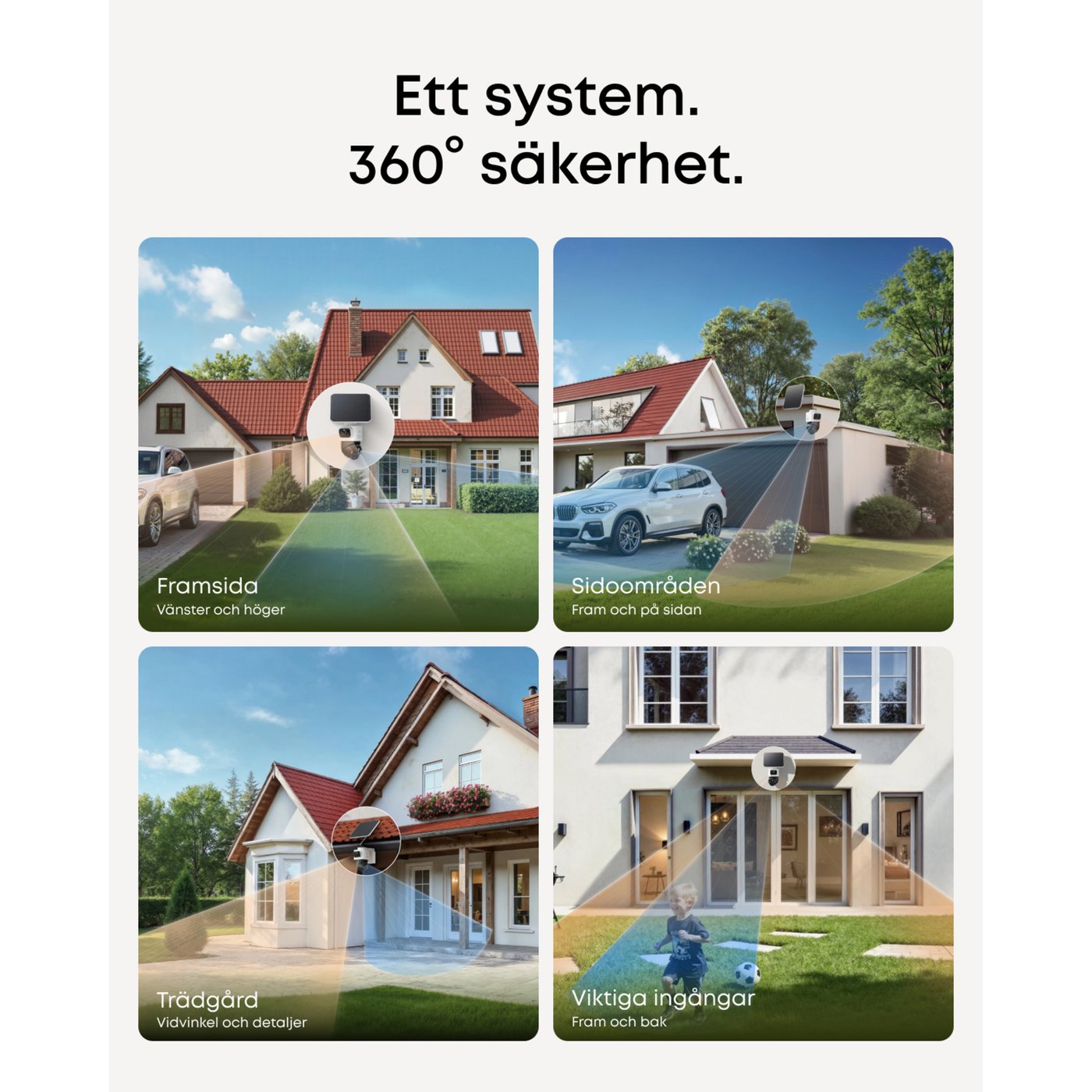 Eufy eufyCam S4 Solo 3-i-1 övervakningskamera med solpanel