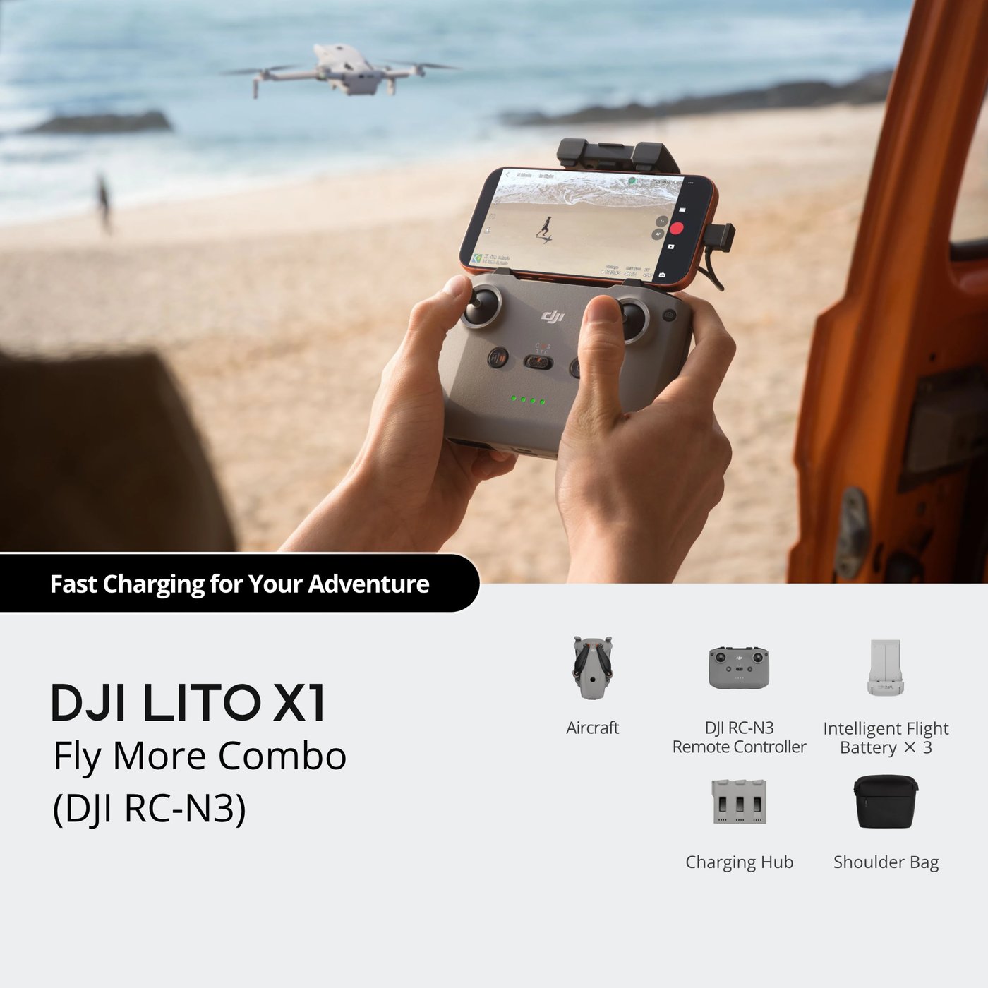 DJI Lito X1 Fly More Combo kameradrönare RC-N3
