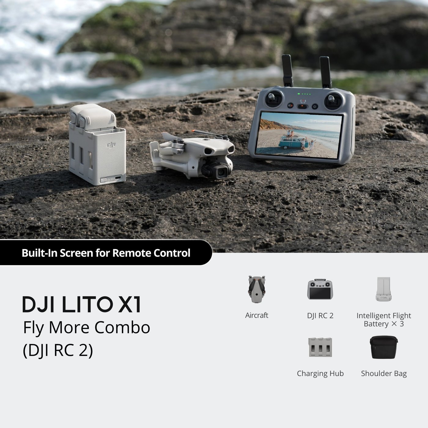 DJI Lito X1 Fly More Combo kameradrönare RC 2