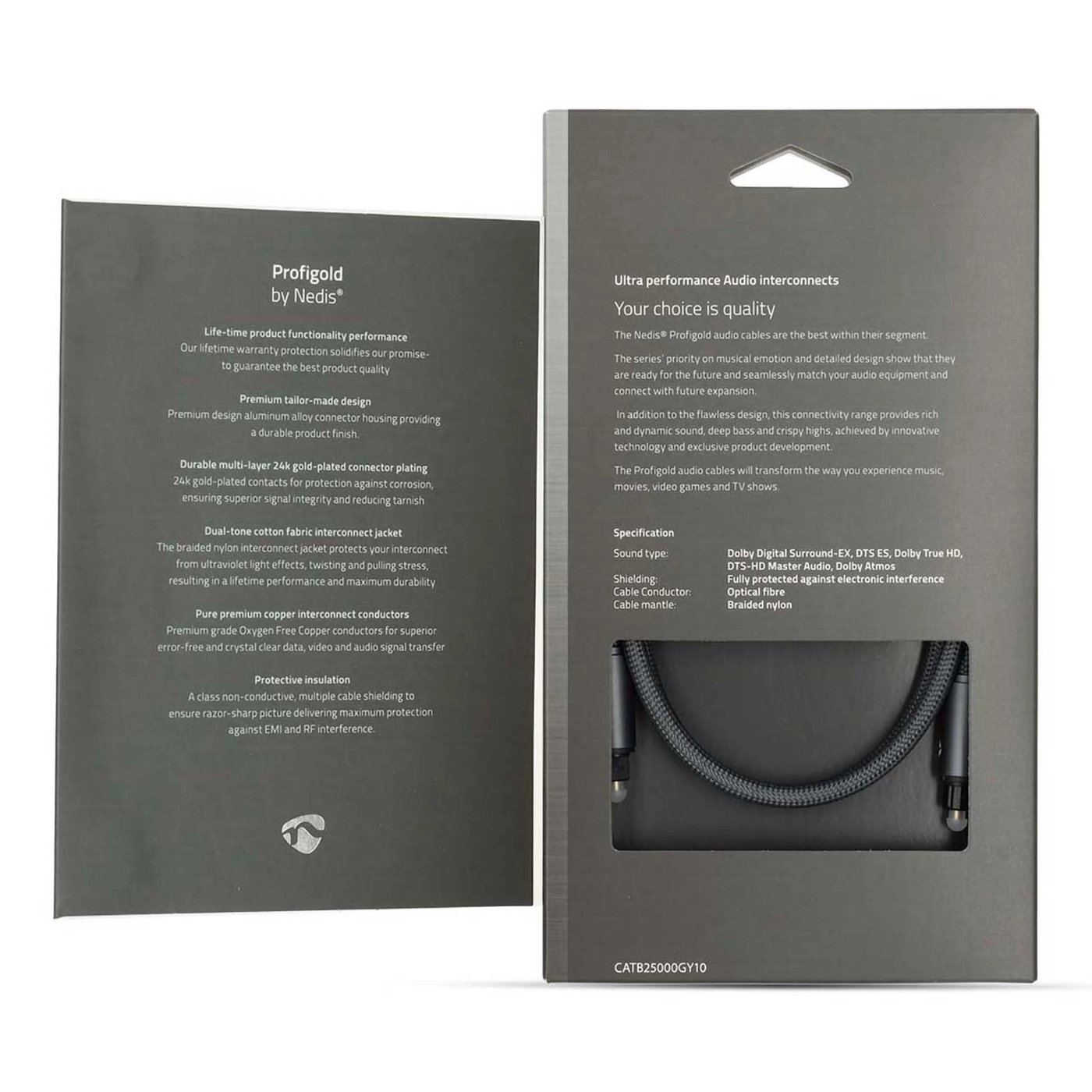 Nedis Optisk ljudkabel Toslink 1 m