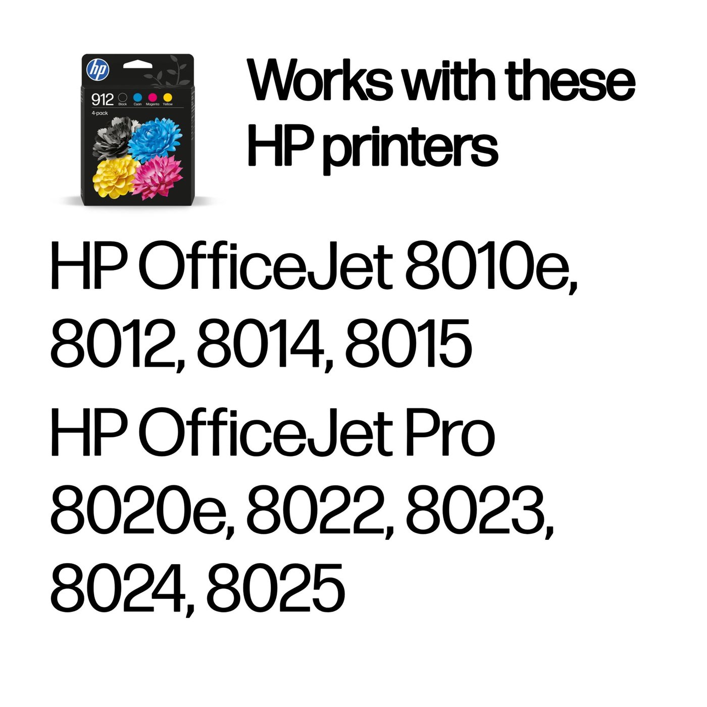HP 912 Blekkpatroner 4-pk.