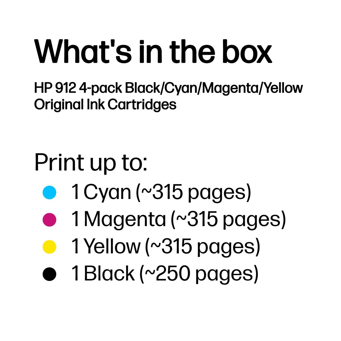 HP 912 Blekkpatroner 4-pk.