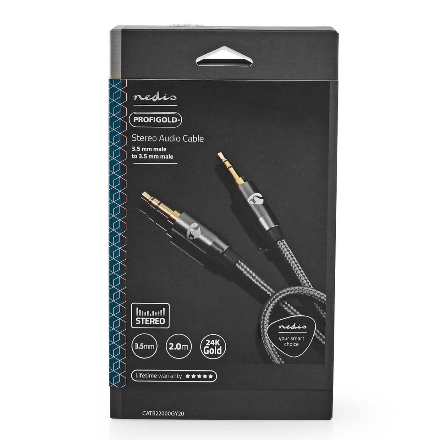 Nedis Stereoljudkabel 3,5 mm hane till hane 2 m