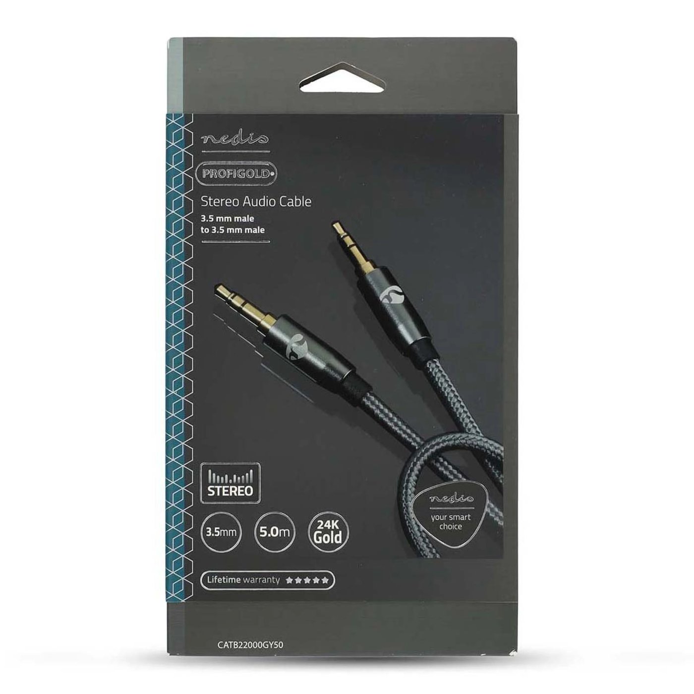 Nedis Stereoljudkabel 3,5 mm hane till hane 5 m