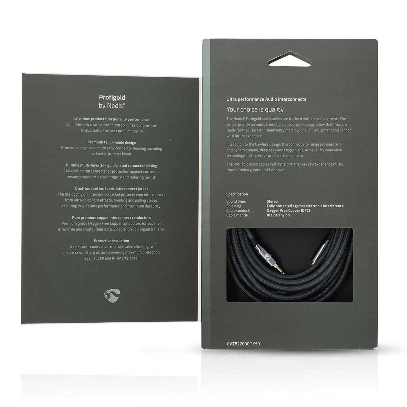 Nedis Stereoljudkabel 3,5 mm hane till hane 5 m