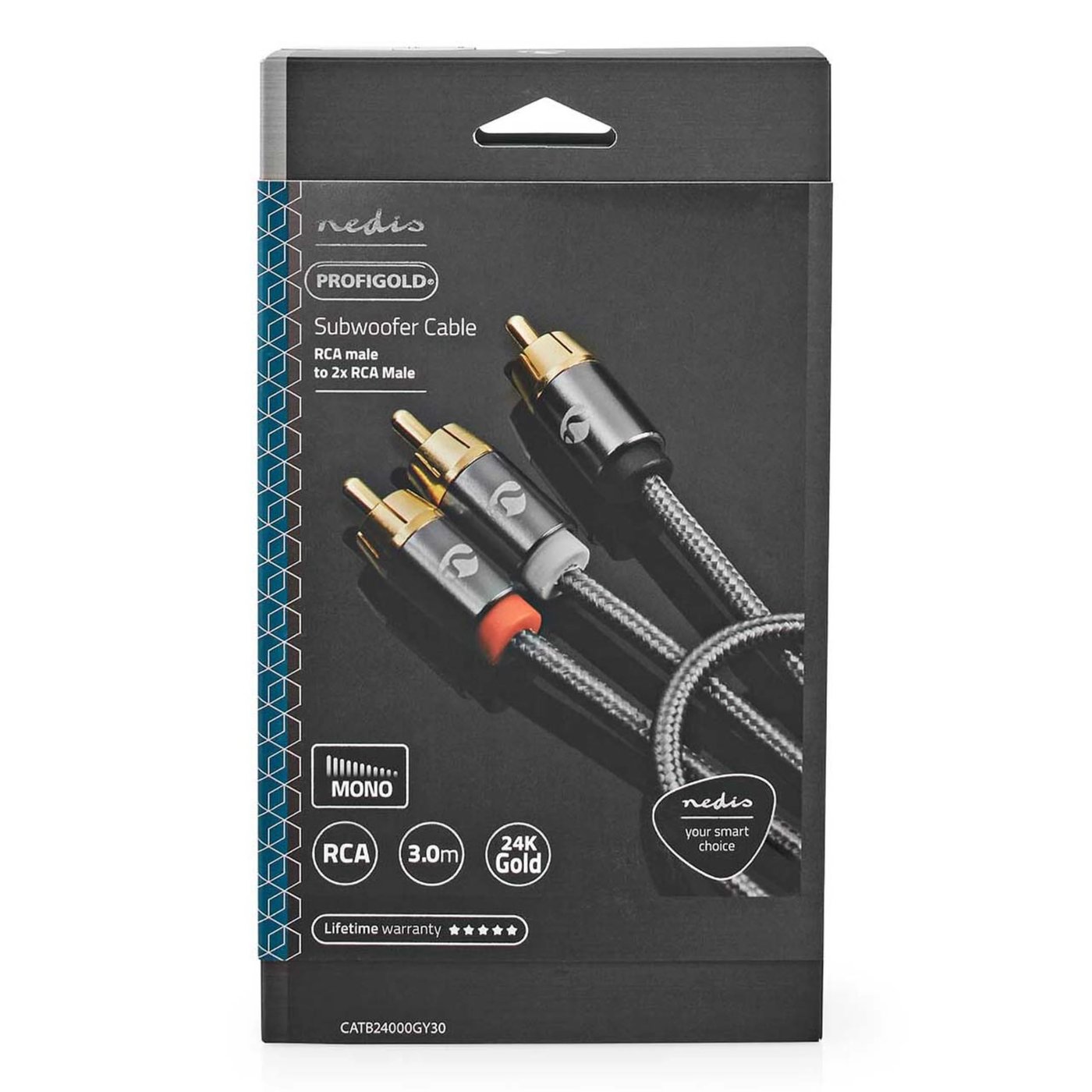 Nedis Subwooferkabel RCA till 2x RCA 3 m