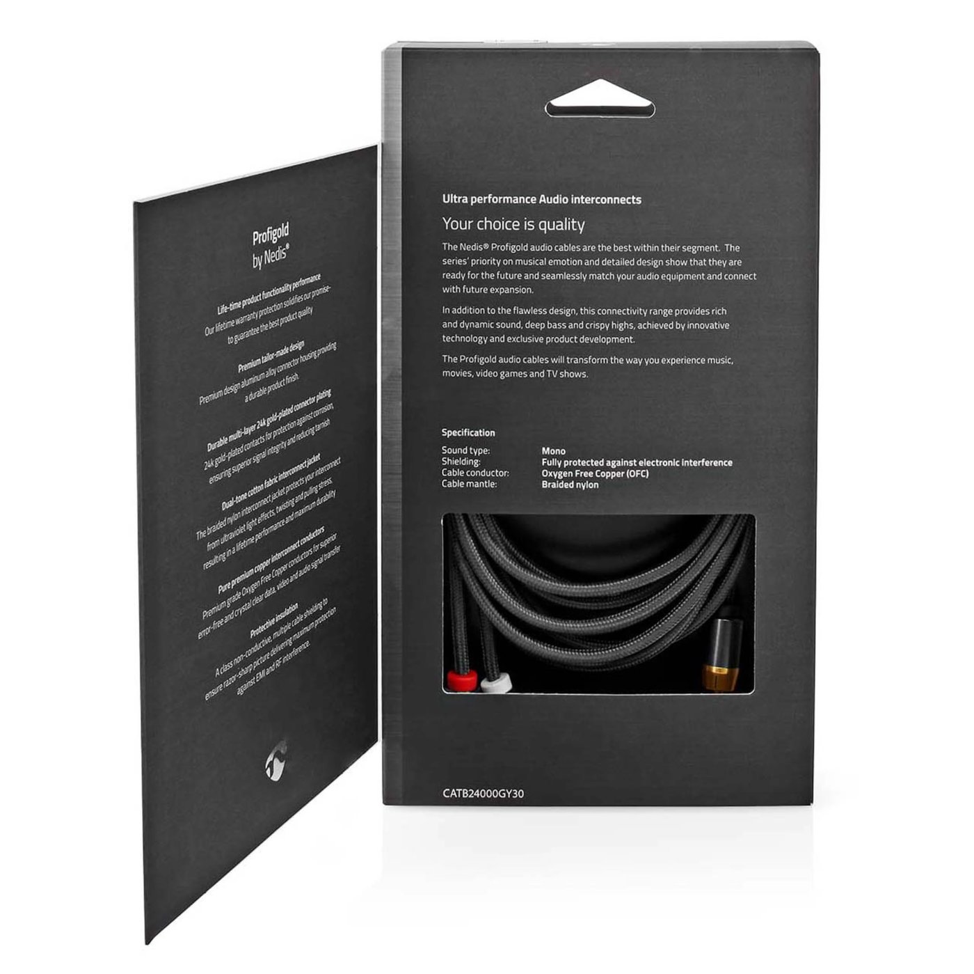 Nedis Subwooferkabel RCA till 2x RCA 3 m