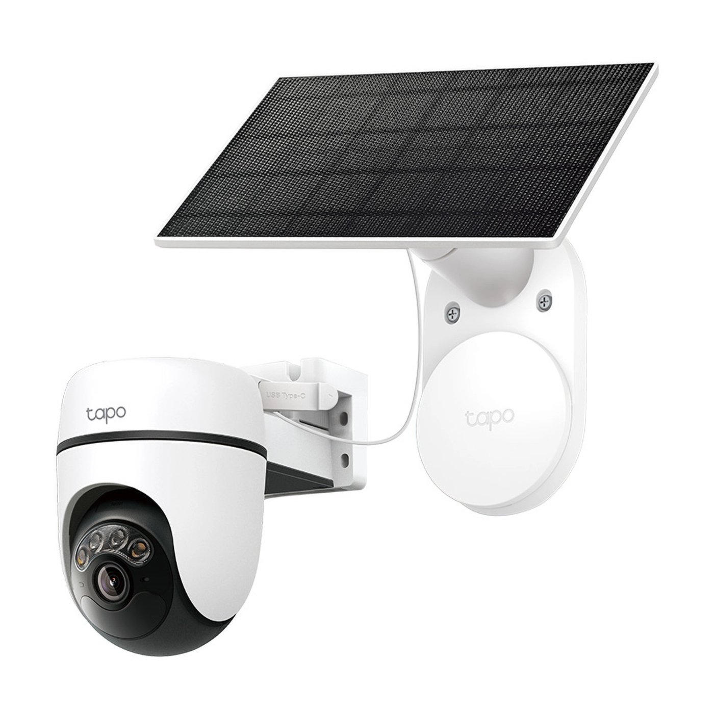 TP-Link Tapo HB112 solcellsdriven övervakningskamera 2K pan/tilt 2-pack Vit