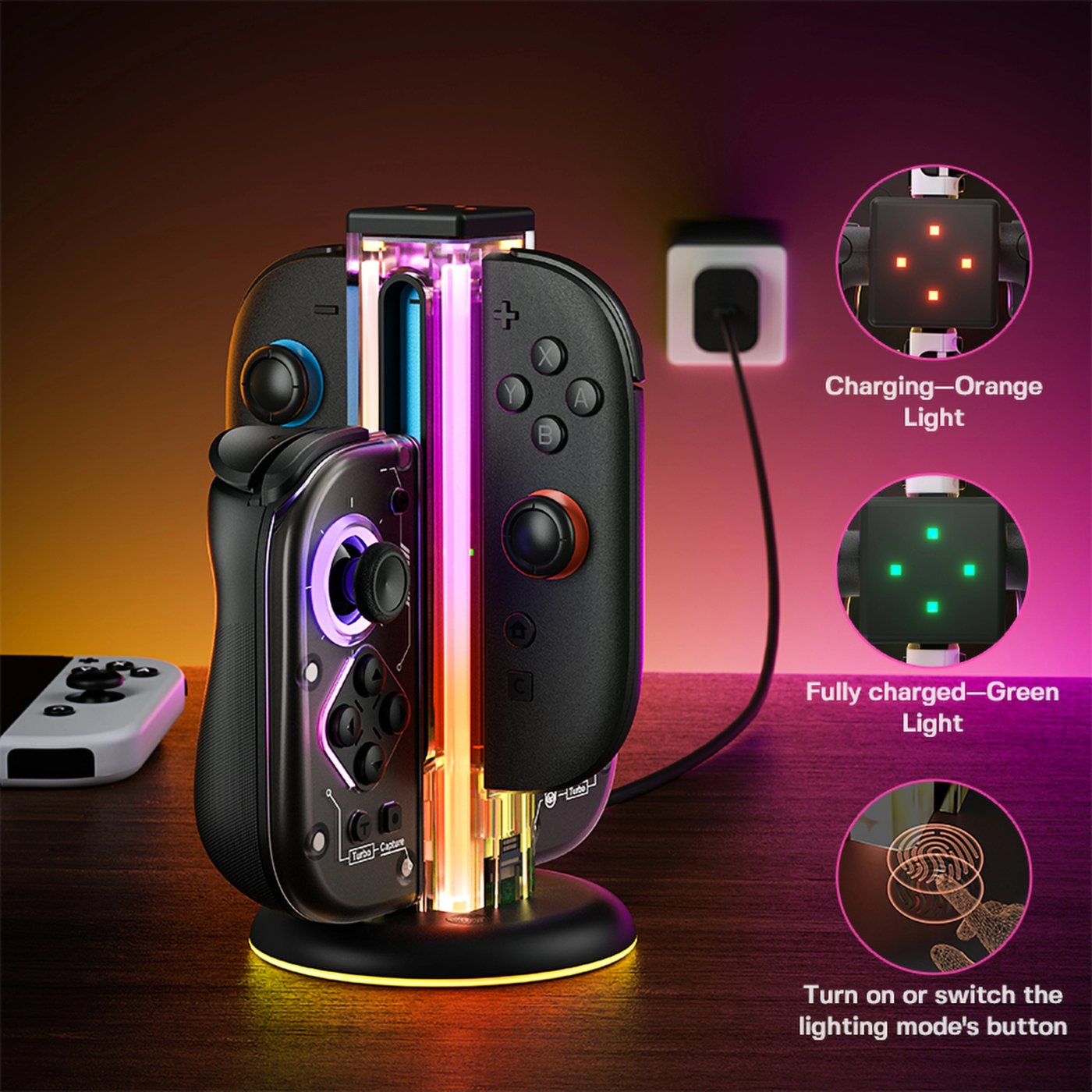 NYXI Zeus laddstation för Nintendo Switch och Switch 2