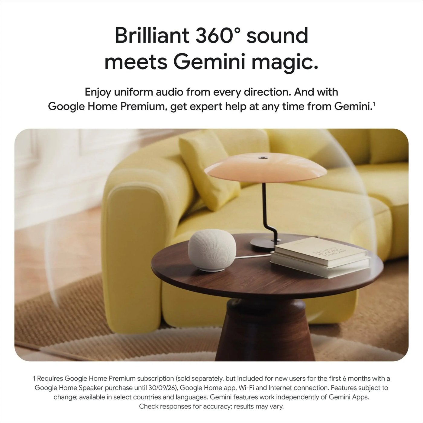 Google Home Speaker smart högtalare med Gemini Hazel
