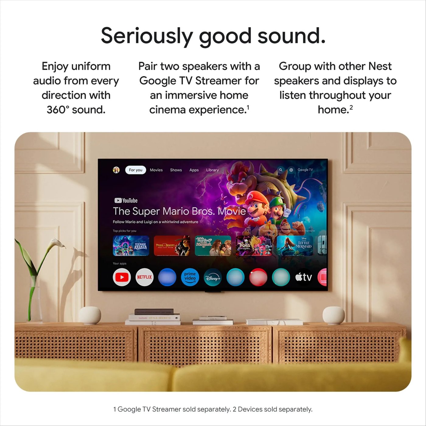 Google Home Speaker smart högtalare med Gemini Hazel