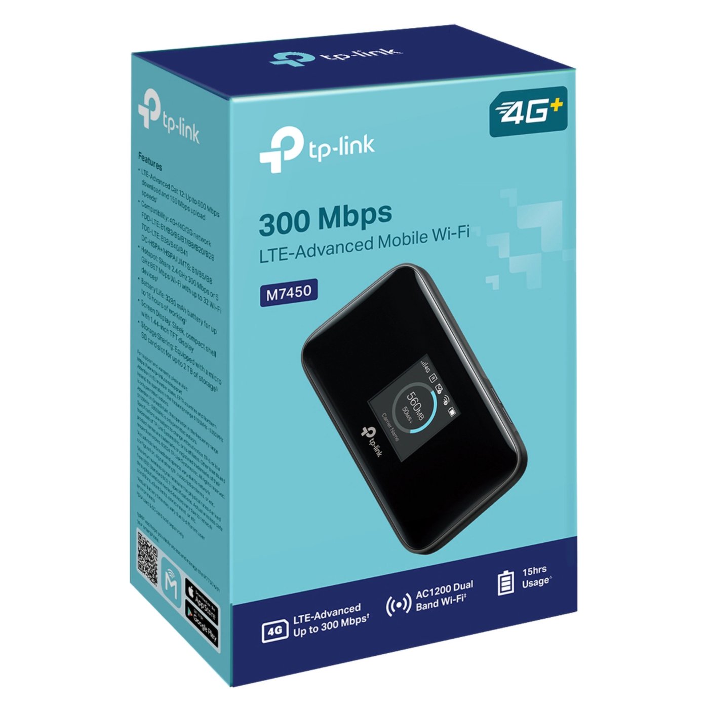 TP-Link M7450 4G-ruter med modem AC1200