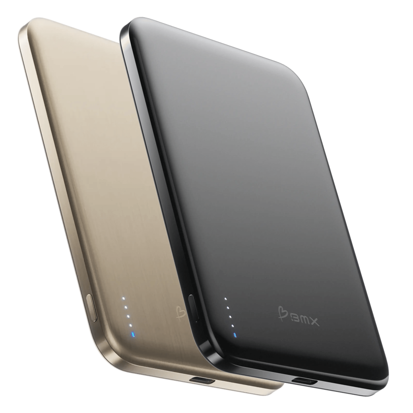 BMX Ultratynt magnetisk Qi2-powerbank 5000 mAh, semi-solid-state i titan Gold