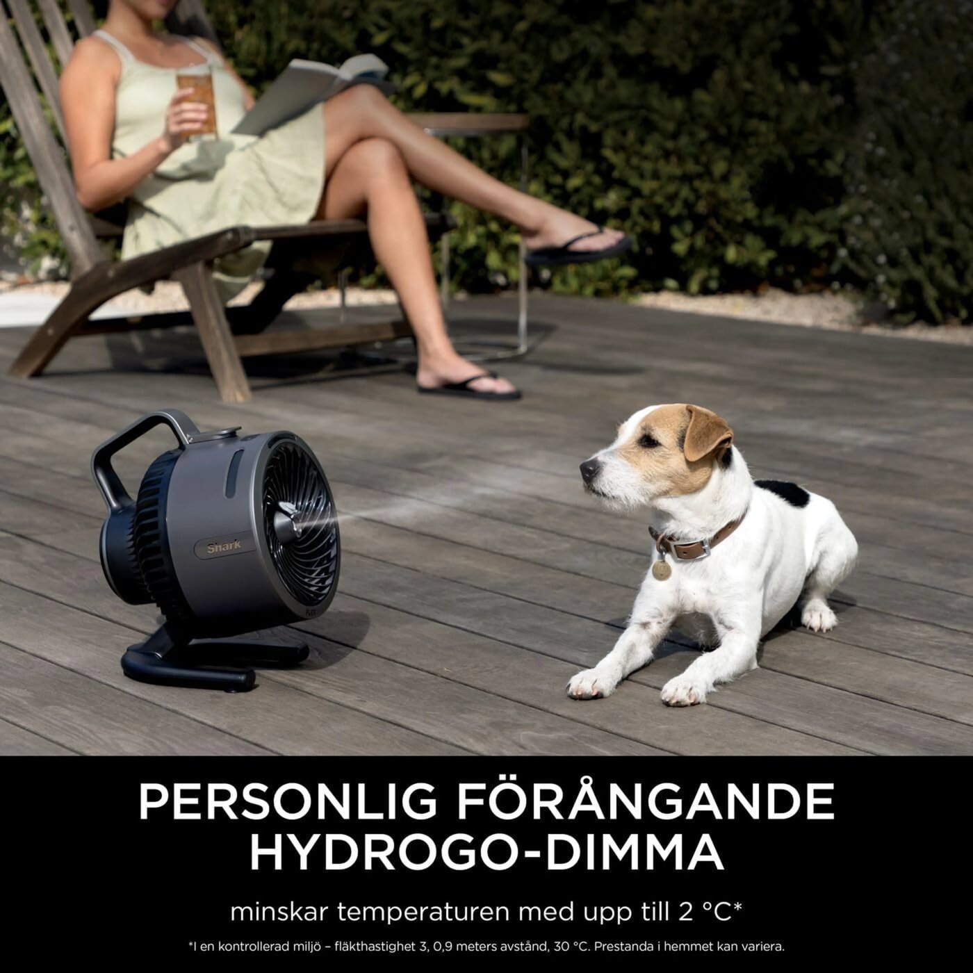 Shark FlexBreeze HydroGo dimfläkt Antracitgrå