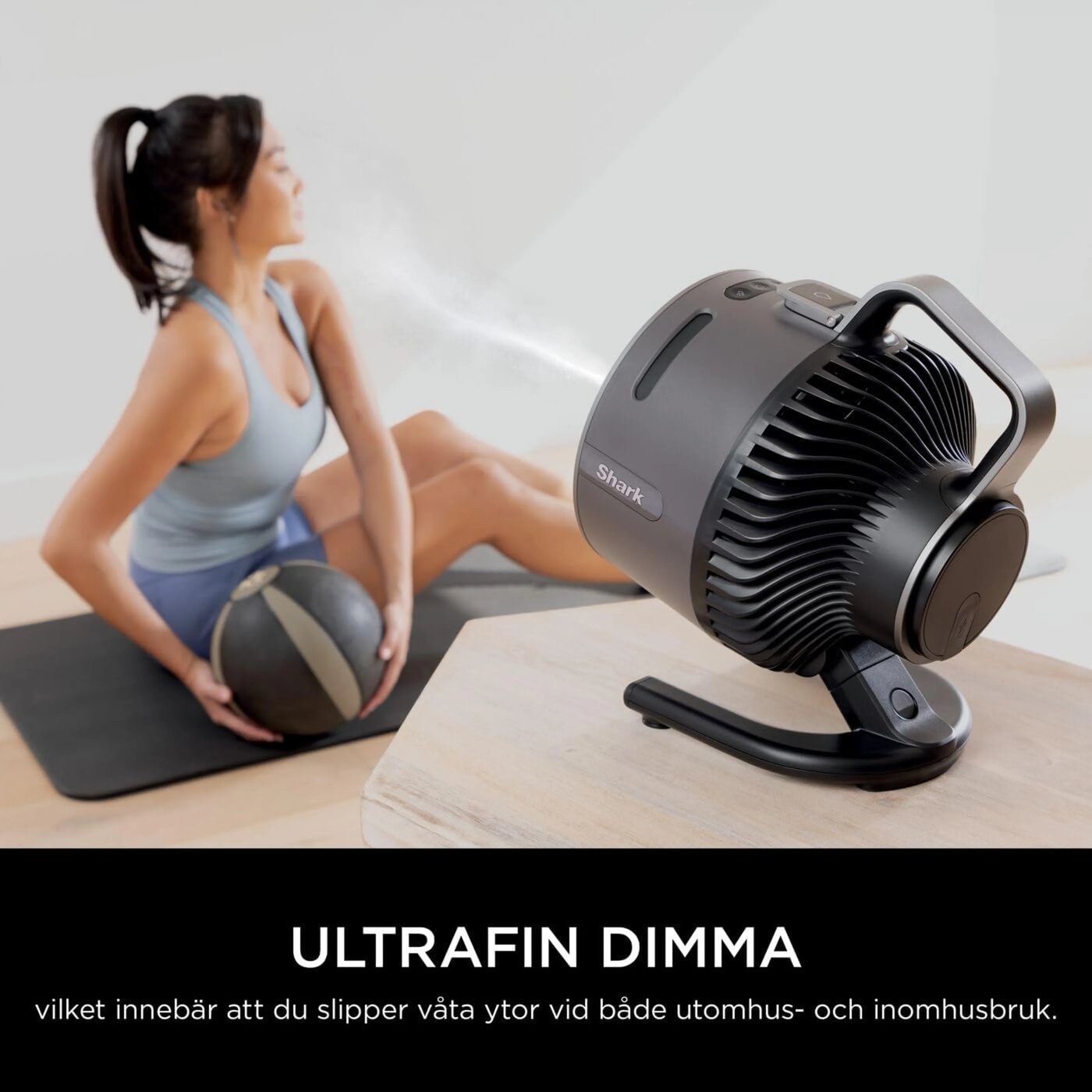 Shark FlexBreeze HydroGo dimfläkt Antracitgrå