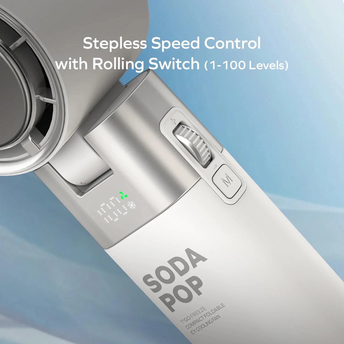 Momax 1° Go Freeze hopfällbar minifläkt Grön