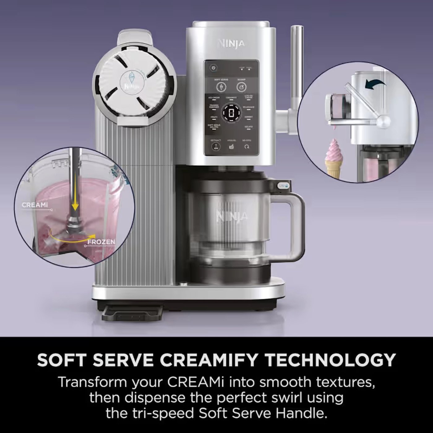 Ninja CREAMi Scoop & Swirl 13-i-1 iskremmaskin Platinum Silver