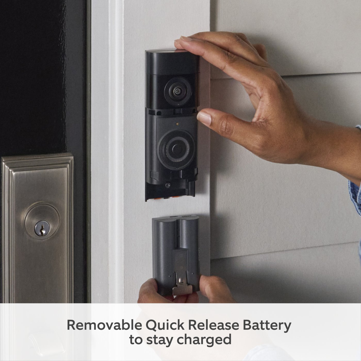 Ring Battery Video Doorbell Plus videodörrklocka Nickel Silver