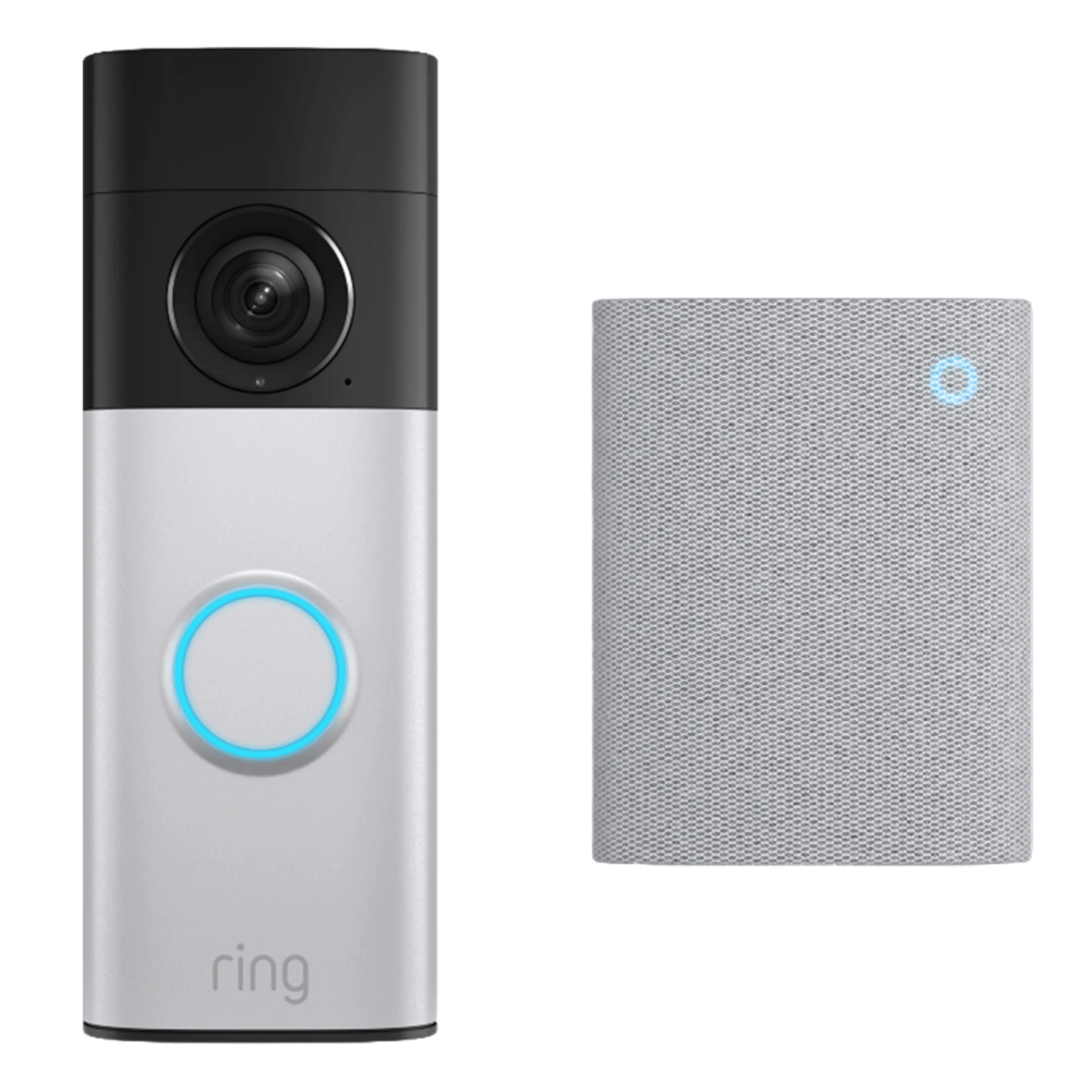 Ring Battery Video Doorbell Plus med Chime Nickel Silver
