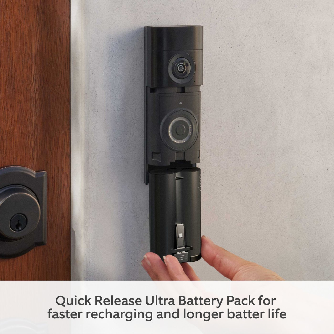 Ring Battery Video Doorbell Pro videodörrklocka 4K Deep Silver