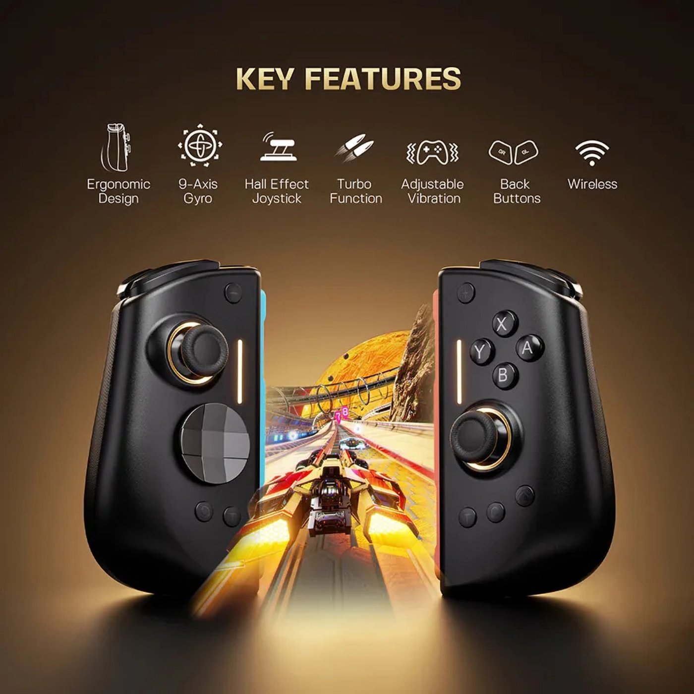 NYXI Hyperion 3 trådlös JoyPad för Nintendo Switch 2 Svart