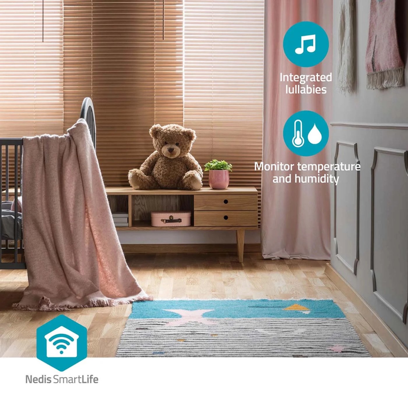 Nedis SmartLife Babycam Full HD med mørkersyn
