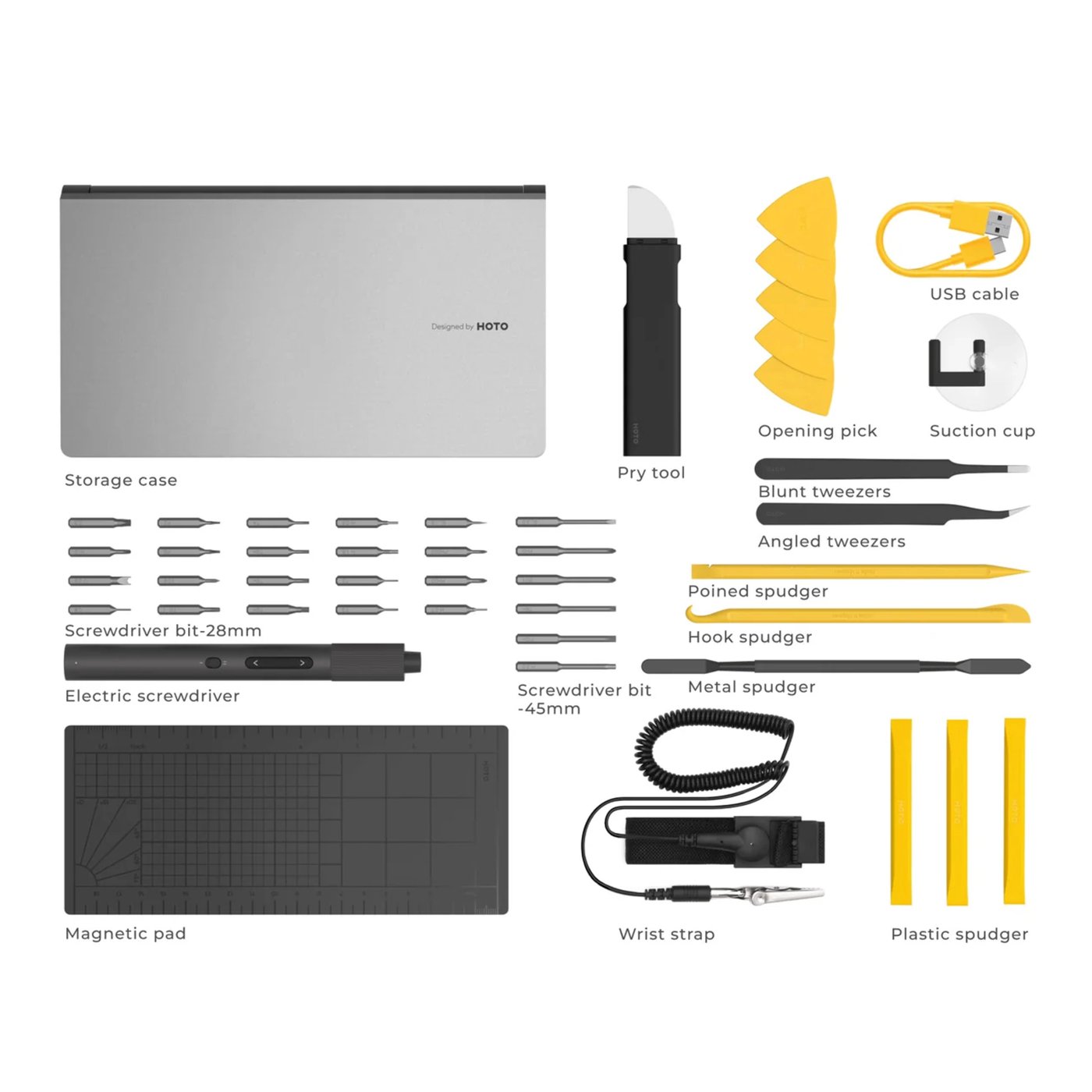 HOTO Precision Screwdriver Kit Pro elektrisk mejselsats 48 delar