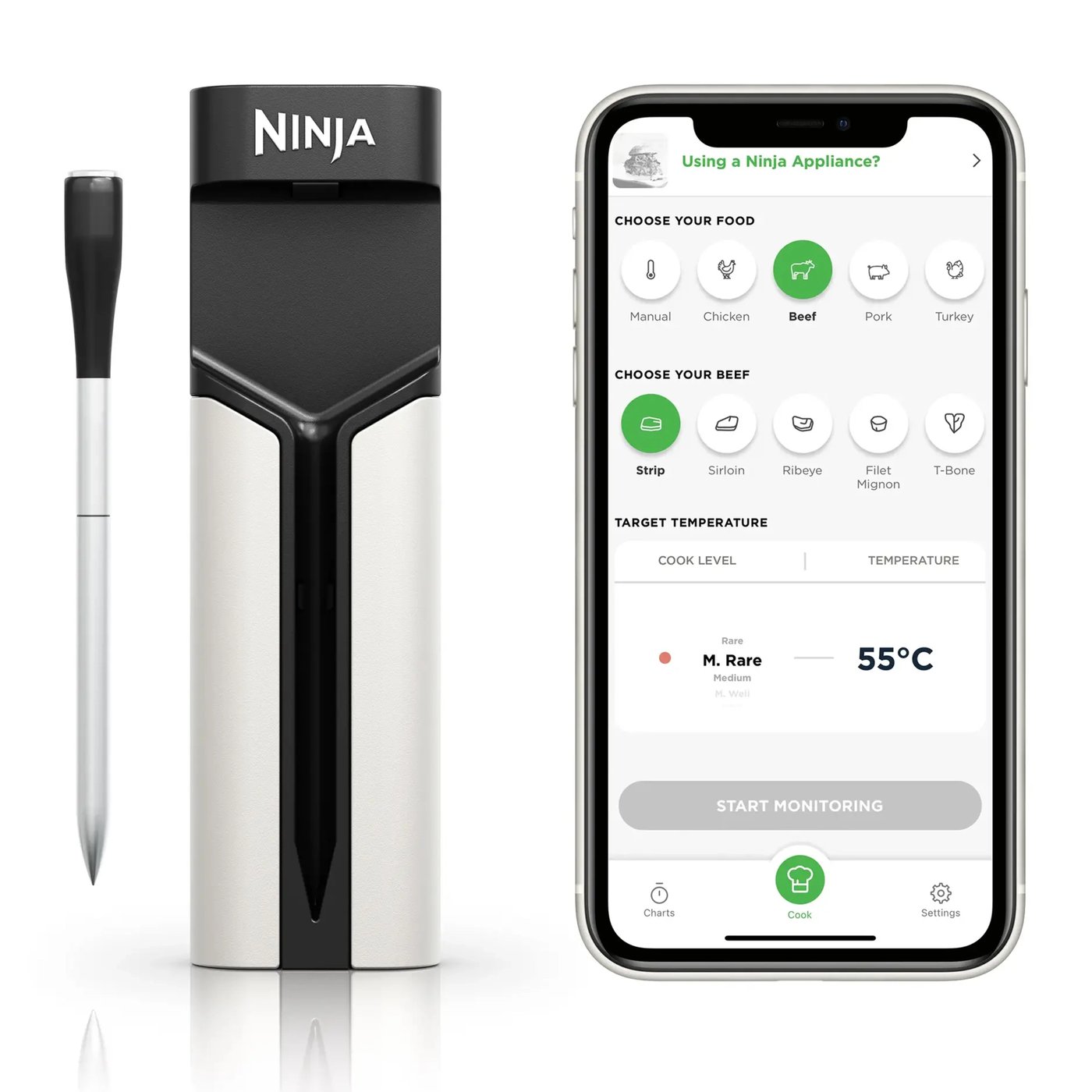 Ninja ProChef trådløst steketermometer Svart/sølv