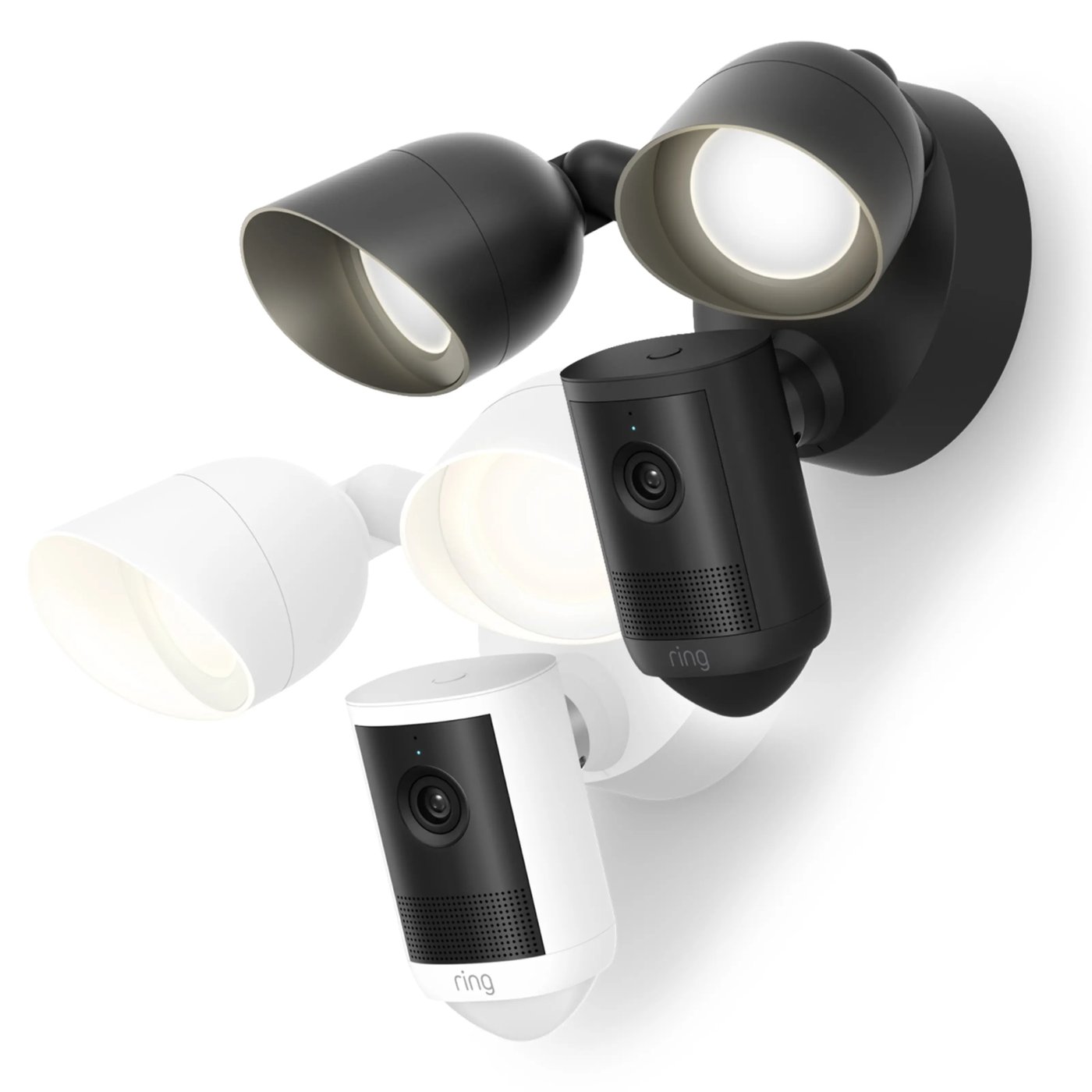 Ring Floodlight Cam Pro övervakningskamera Retinal 2K Svart