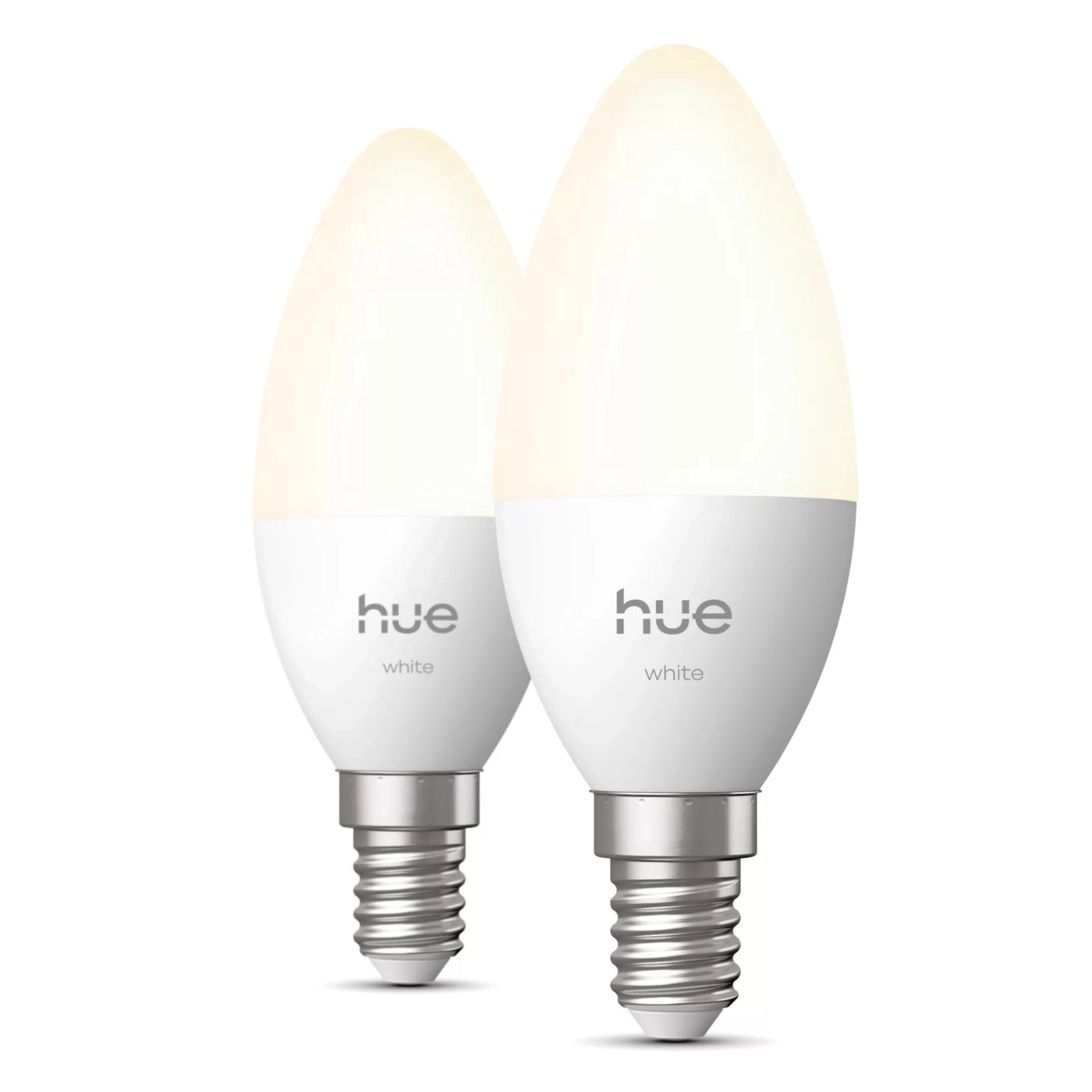 Philips Hue White smart LED-kronlys E14 2-pakning