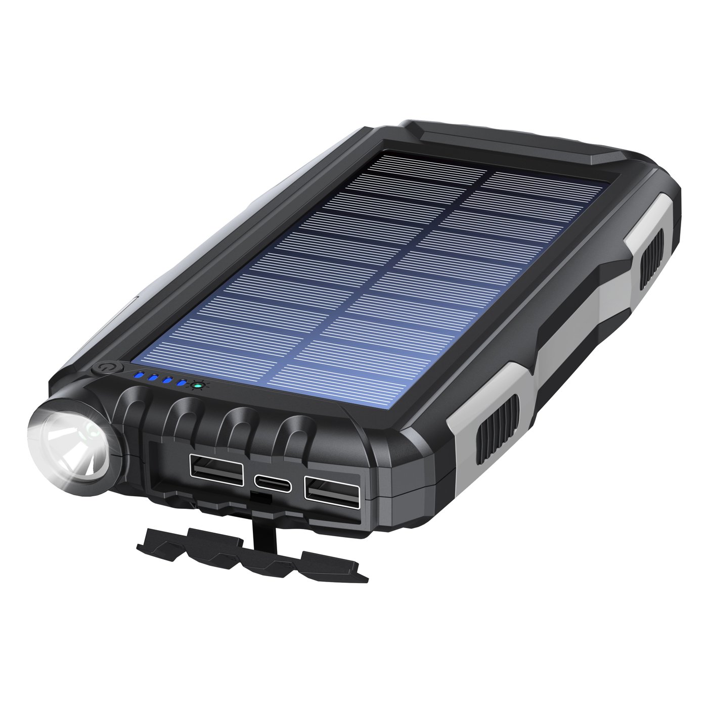 Denver Powerbank med solpanel och ficklampa 20 000 mAh