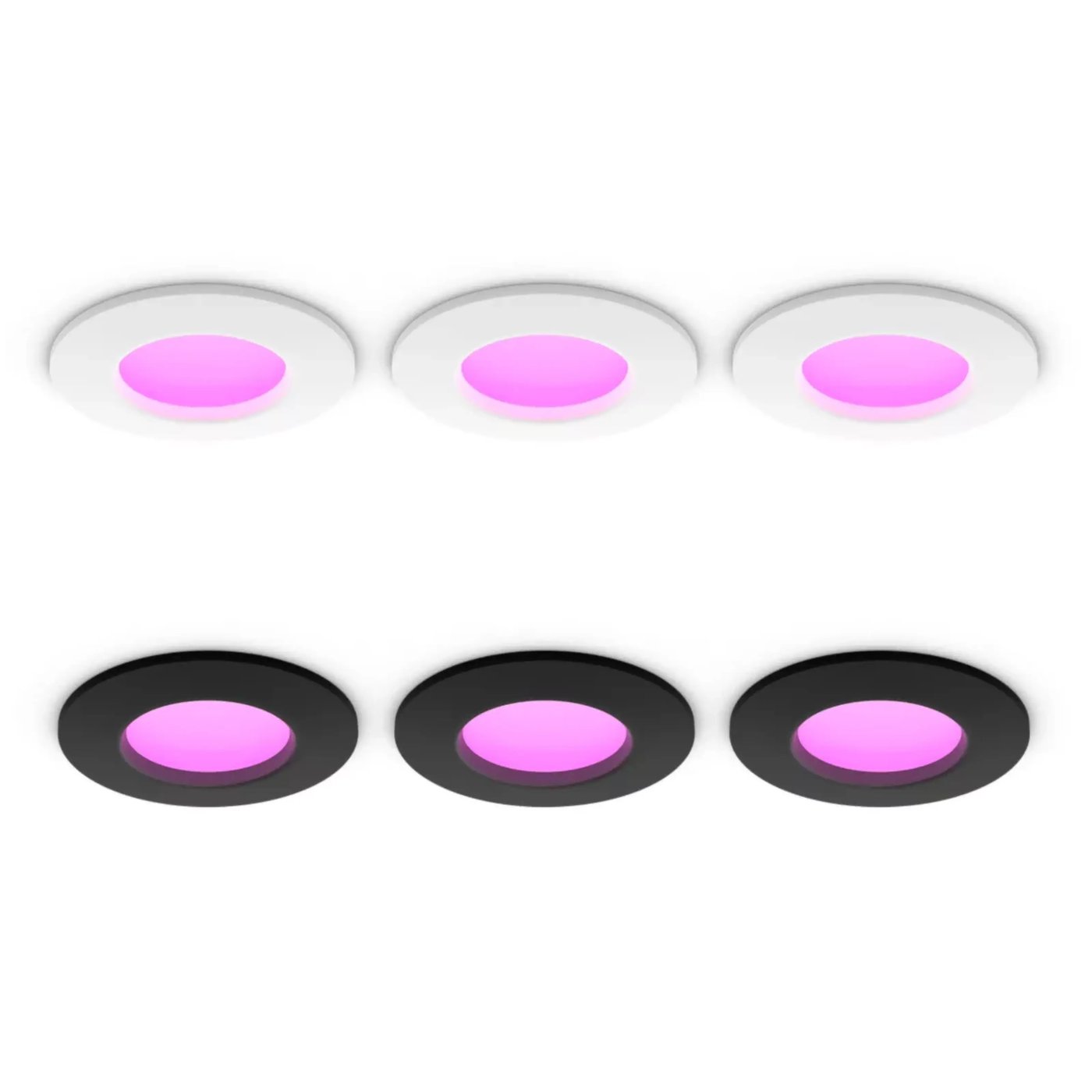 Philips Hue Slim infälld spotlight 90 mm 3-pack Svart