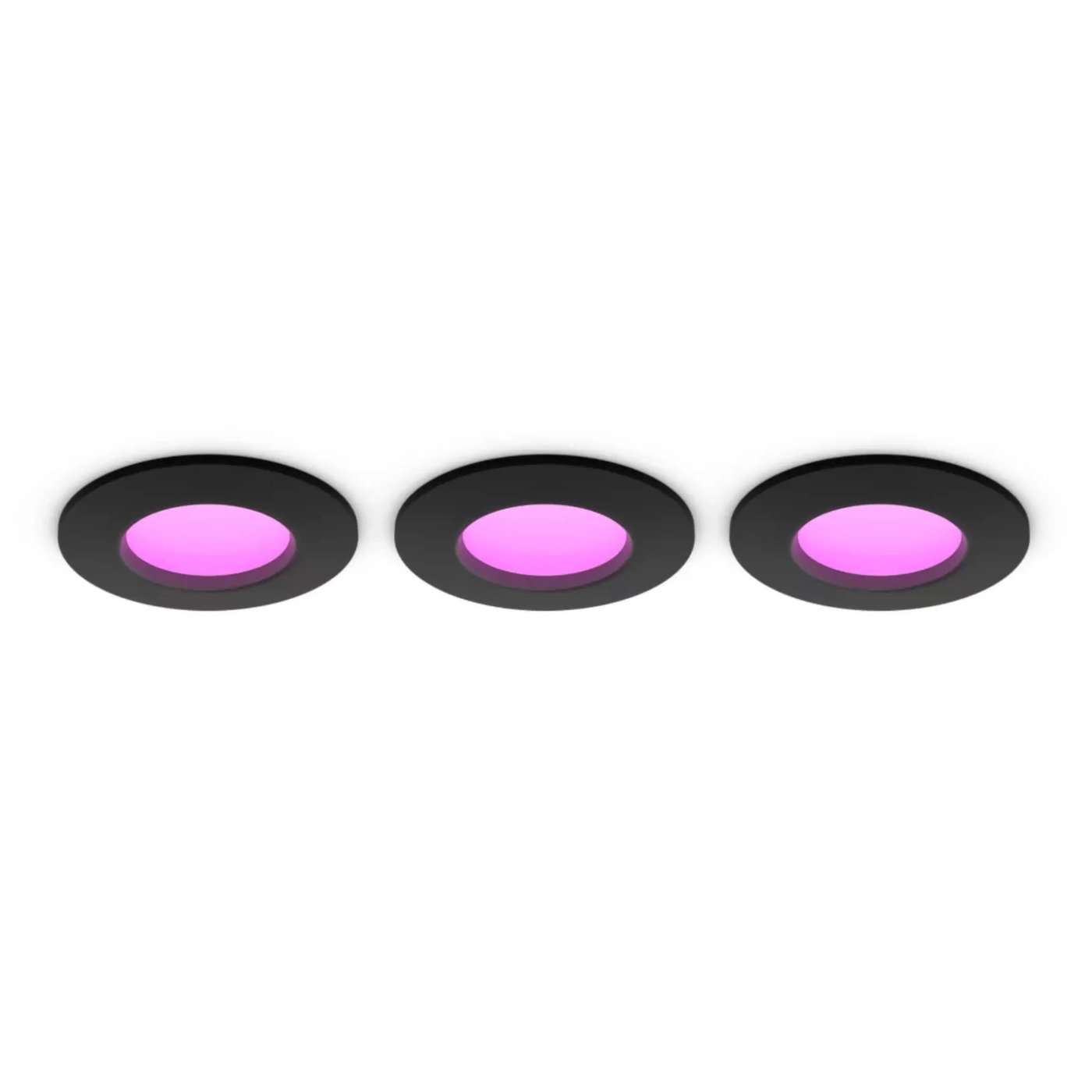 Philips Hue Slim infälld spotlight 90 mm 3-pack Svart